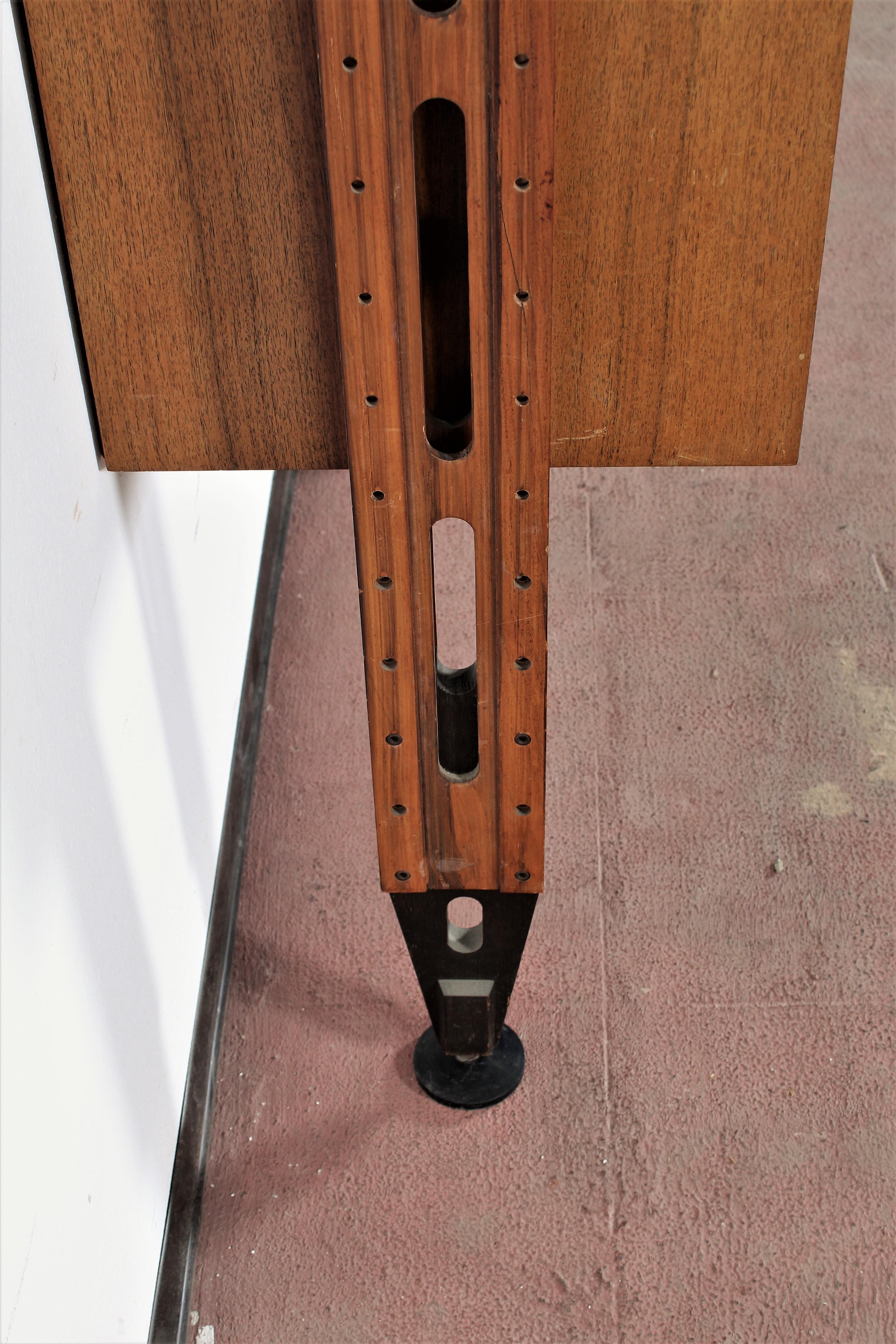 Italian Mid-Century F. Albini Adjustable Bookcase in Wood, 1960s 10