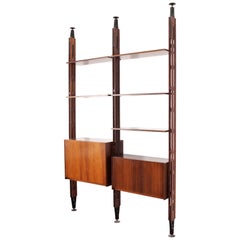 Italian Mid-Century F. Albini Adjustable Bookcase in Wood, 1960s