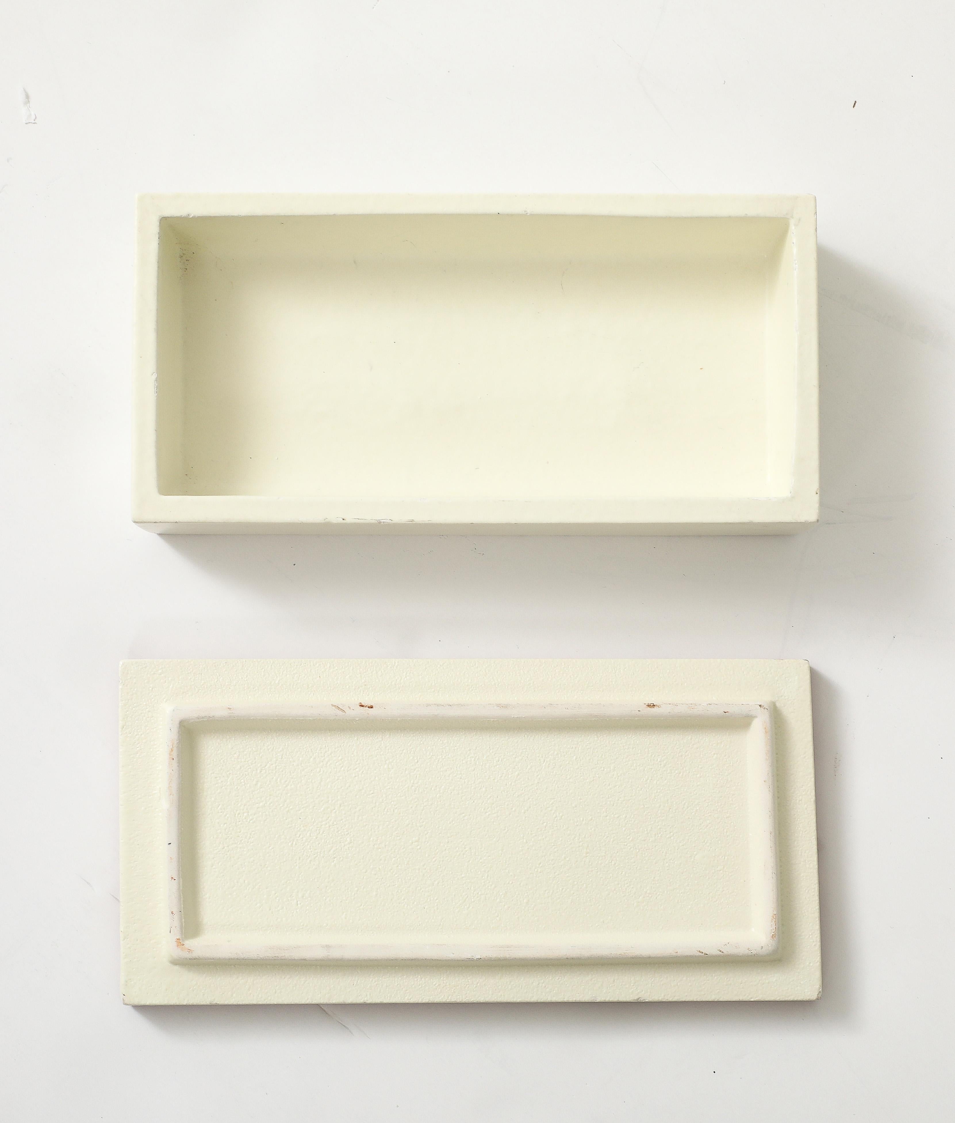 Italian Mid Century Fern Ceramic Box For Sale 9