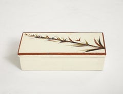 Italian Mid Century Fern Ceramic Box