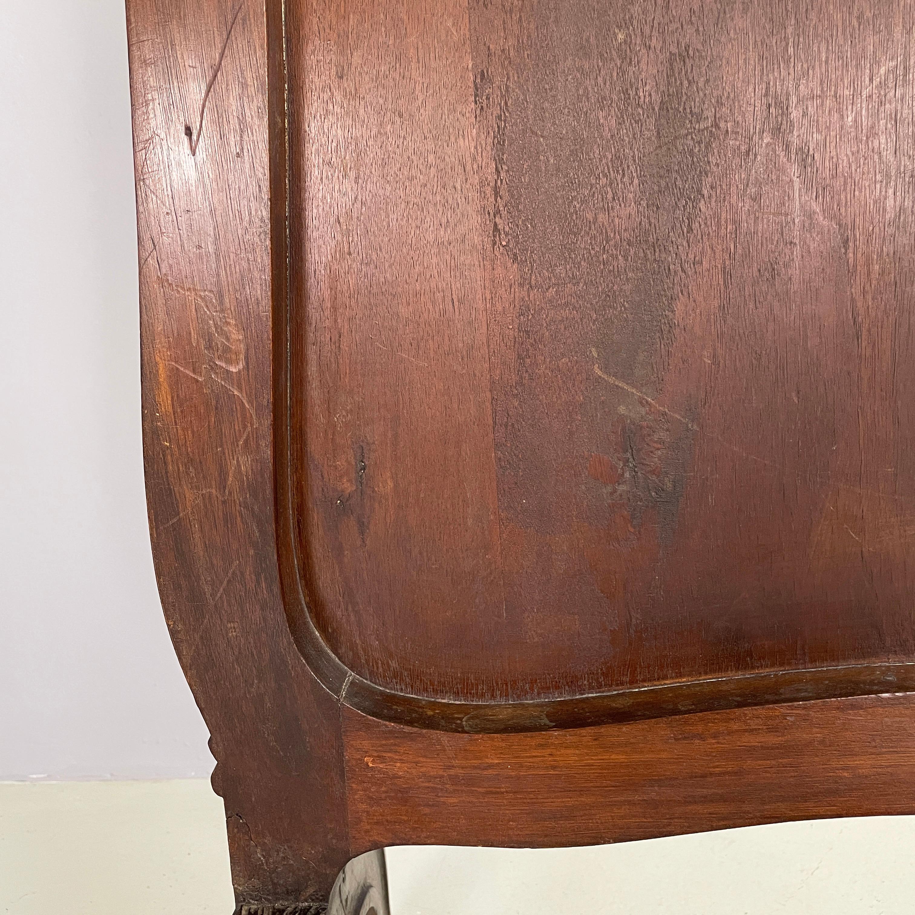 Italian mid-century Fire screen in crafted wood with floral decorations, 1940s For Sale 9