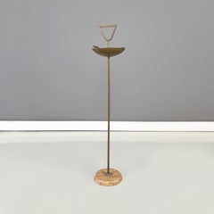 Cendrier en laiton bruni et marbre rouge de Vérone, Italie, milieu du siècle 1950