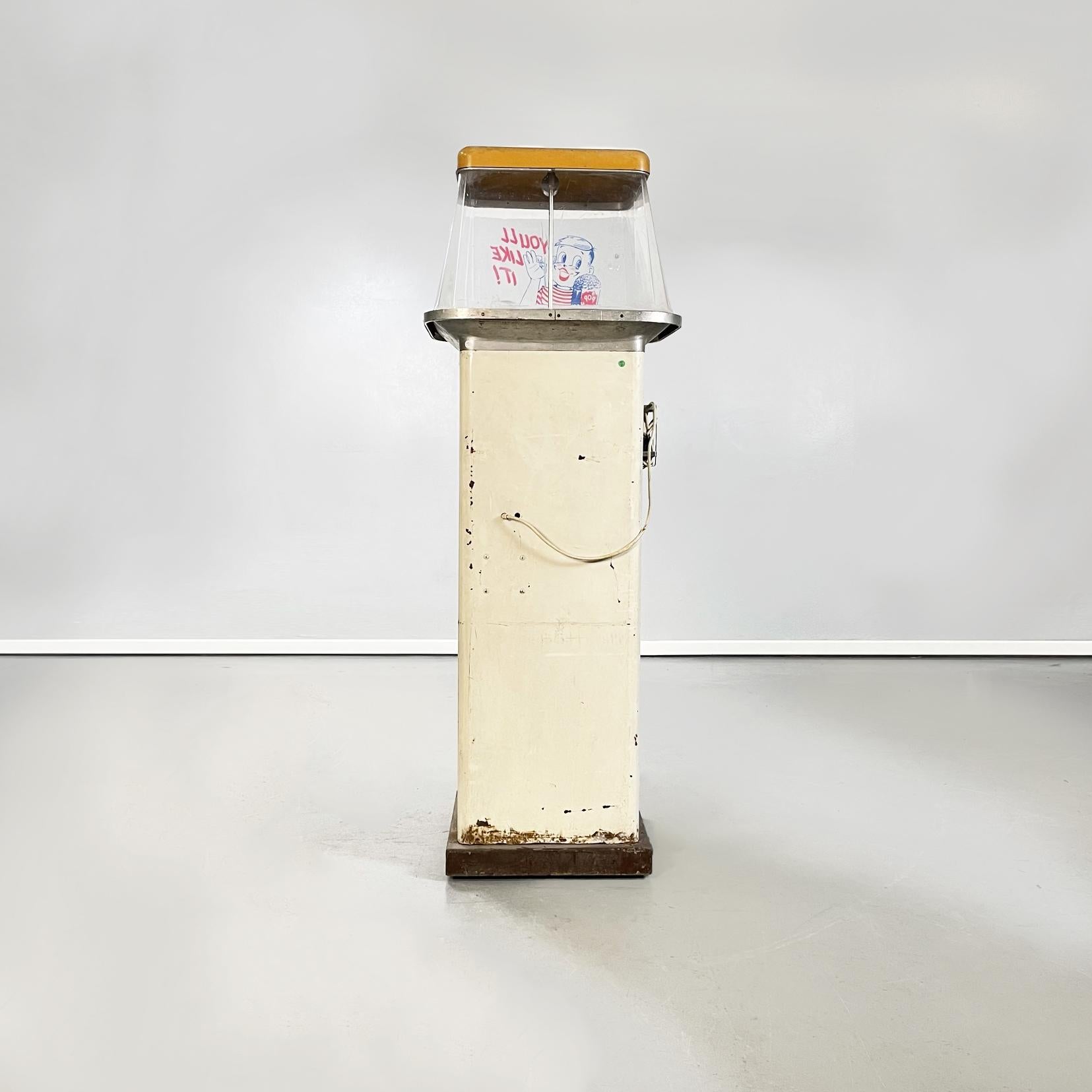 Italienische elektrische Popcornmaschine aus weißem Metall und Kunststoff aus der Mitte des Jahrhunderts, 1960 im Zustand „Relativ gut“ im Angebot in MIlano, IT
