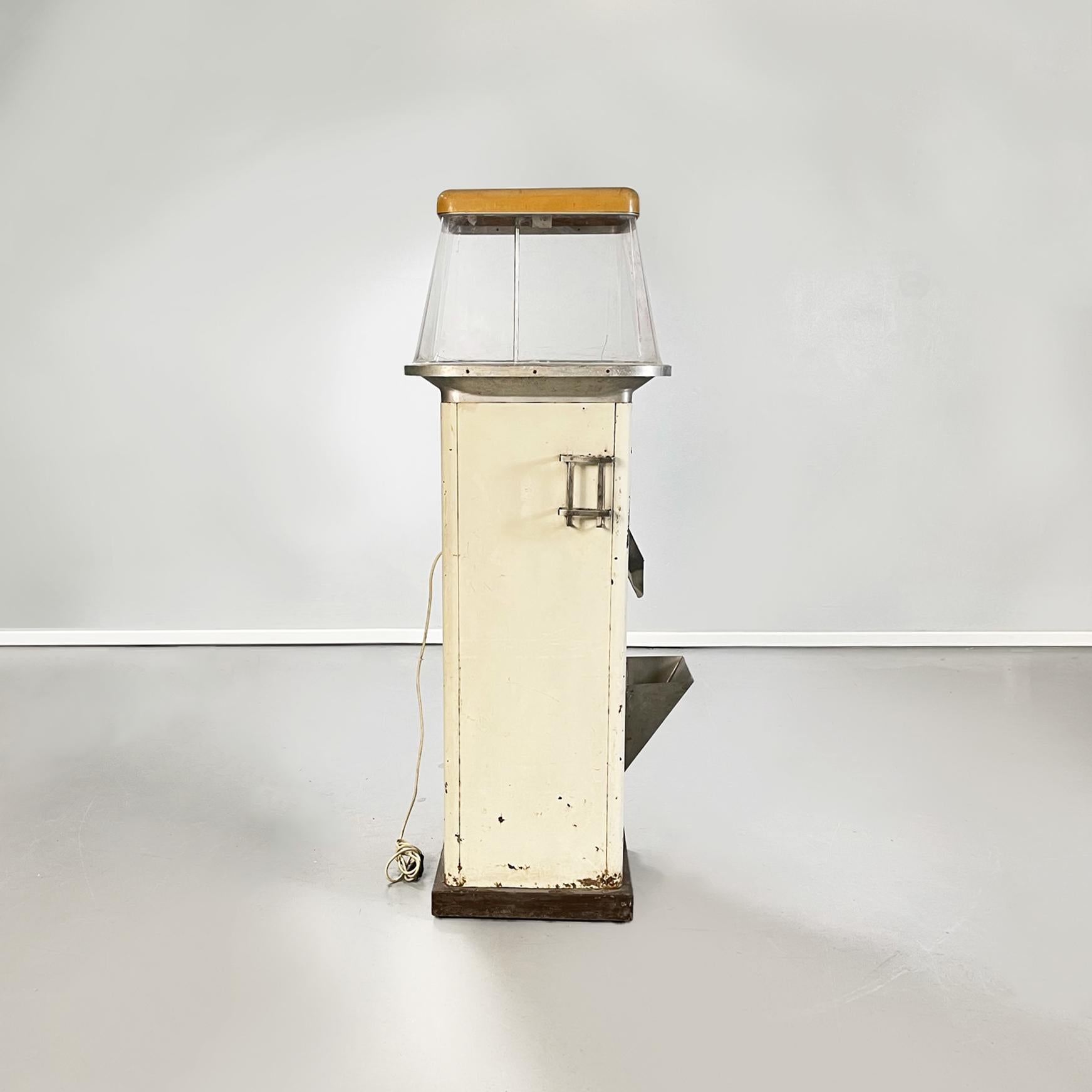 Italienische elektrische Popcornmaschine aus weißem Metall und Kunststoff aus der Mitte des Jahrhunderts, 1960 (Mitte des 20. Jahrhunderts) im Angebot