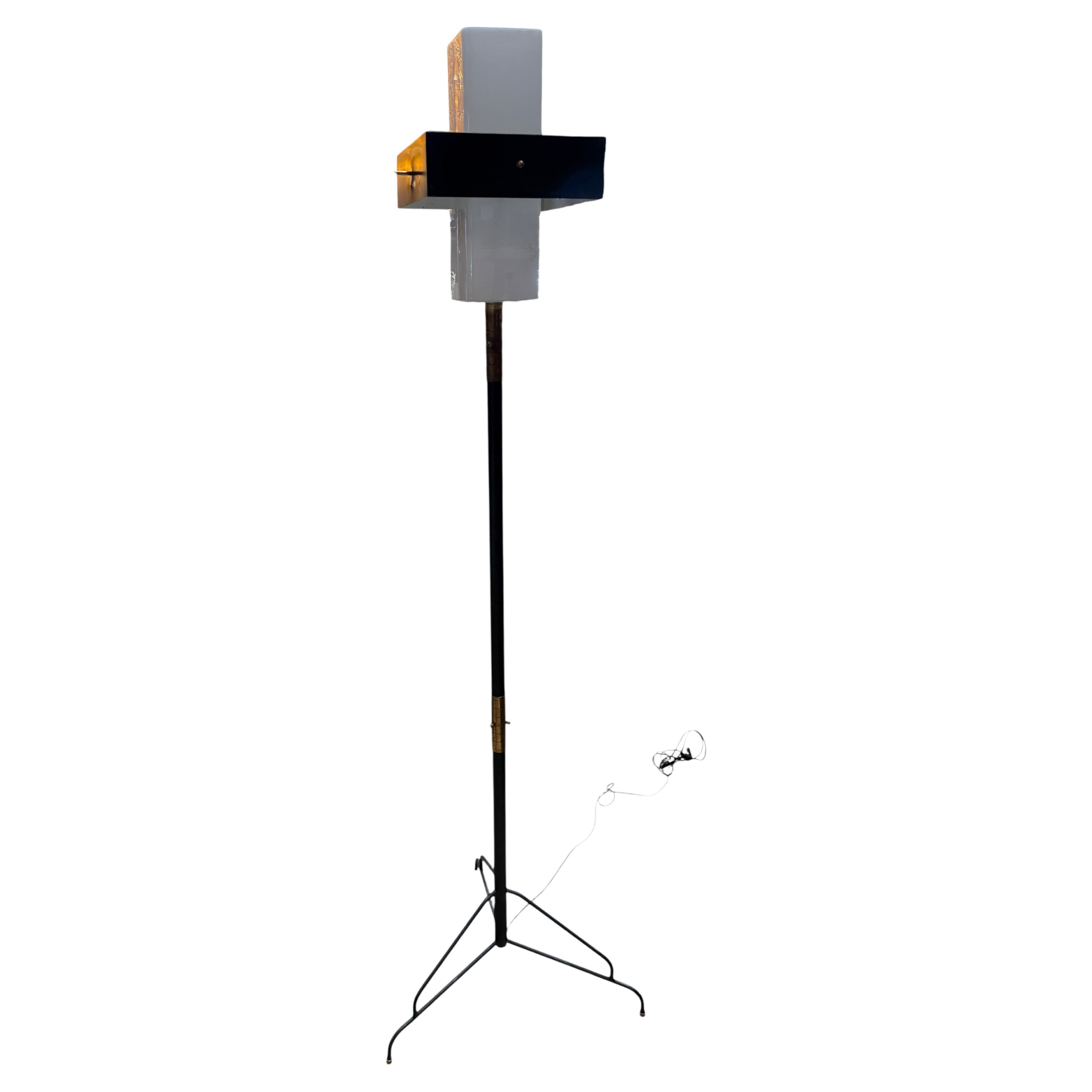 Italian Mid-Century Floor Lamp Attributed to Stilnovo, 1960s For Sale