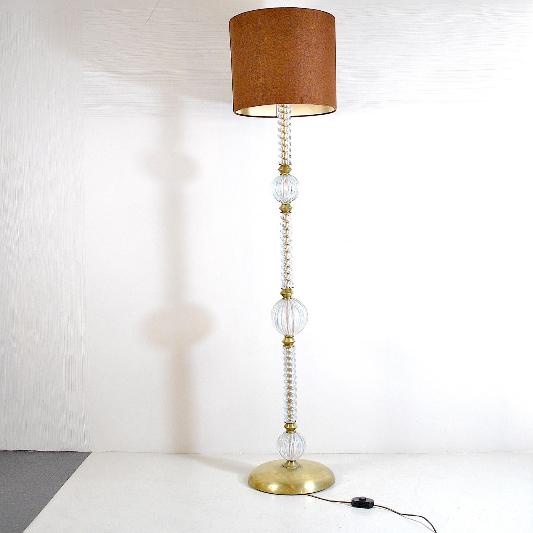 Italian Midcentury Floor Lamp by Barovier & Toso For Sale 4