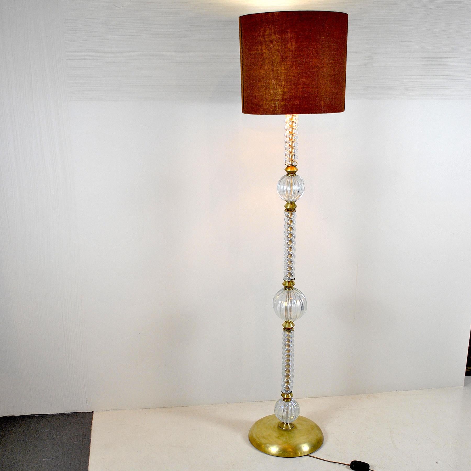 Italian Midcentury Floor Lamp by Barovier & Toso For Sale 6
