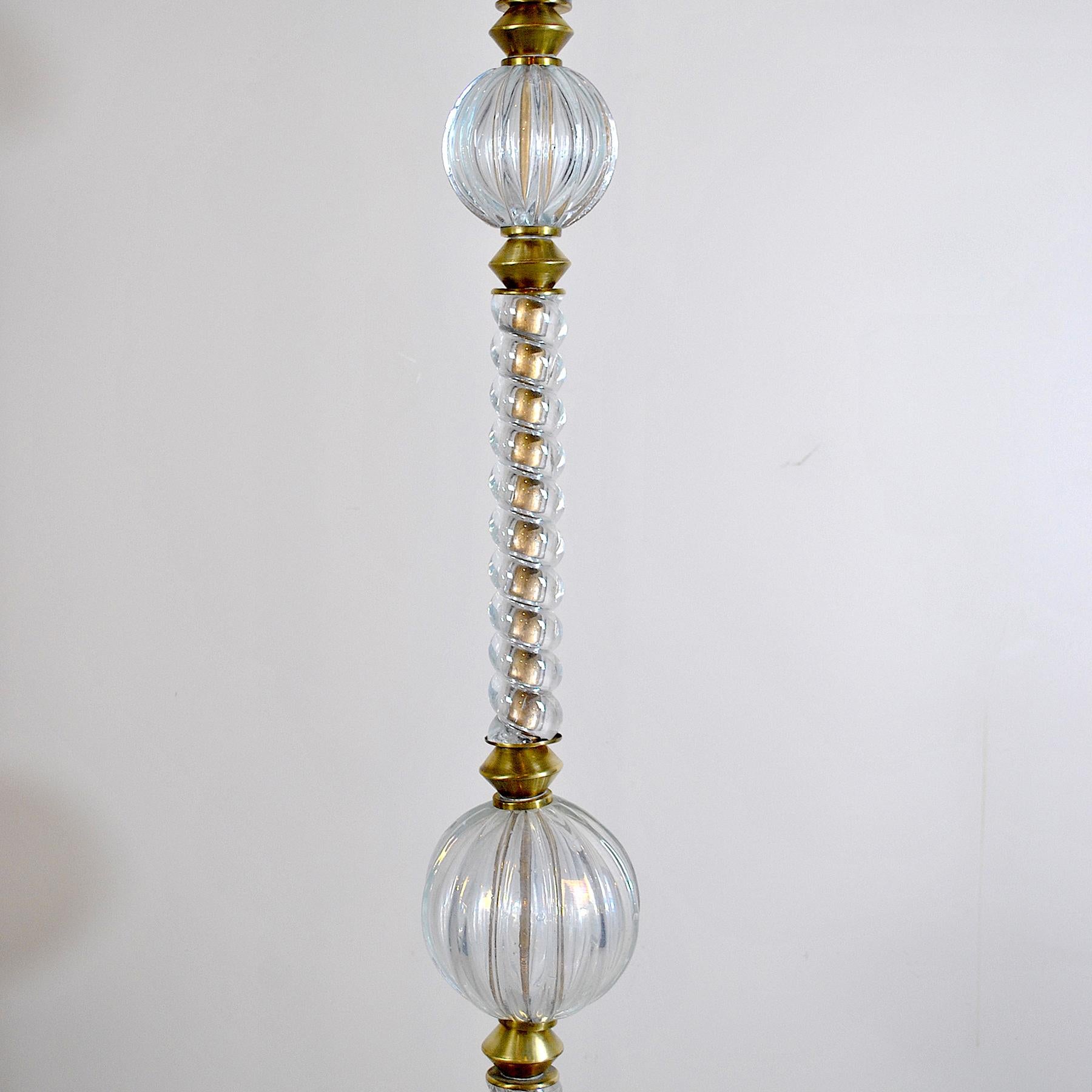 Italian Midcentury Floor Lamp by Barovier & Toso In Good Condition For Sale In bari, IT