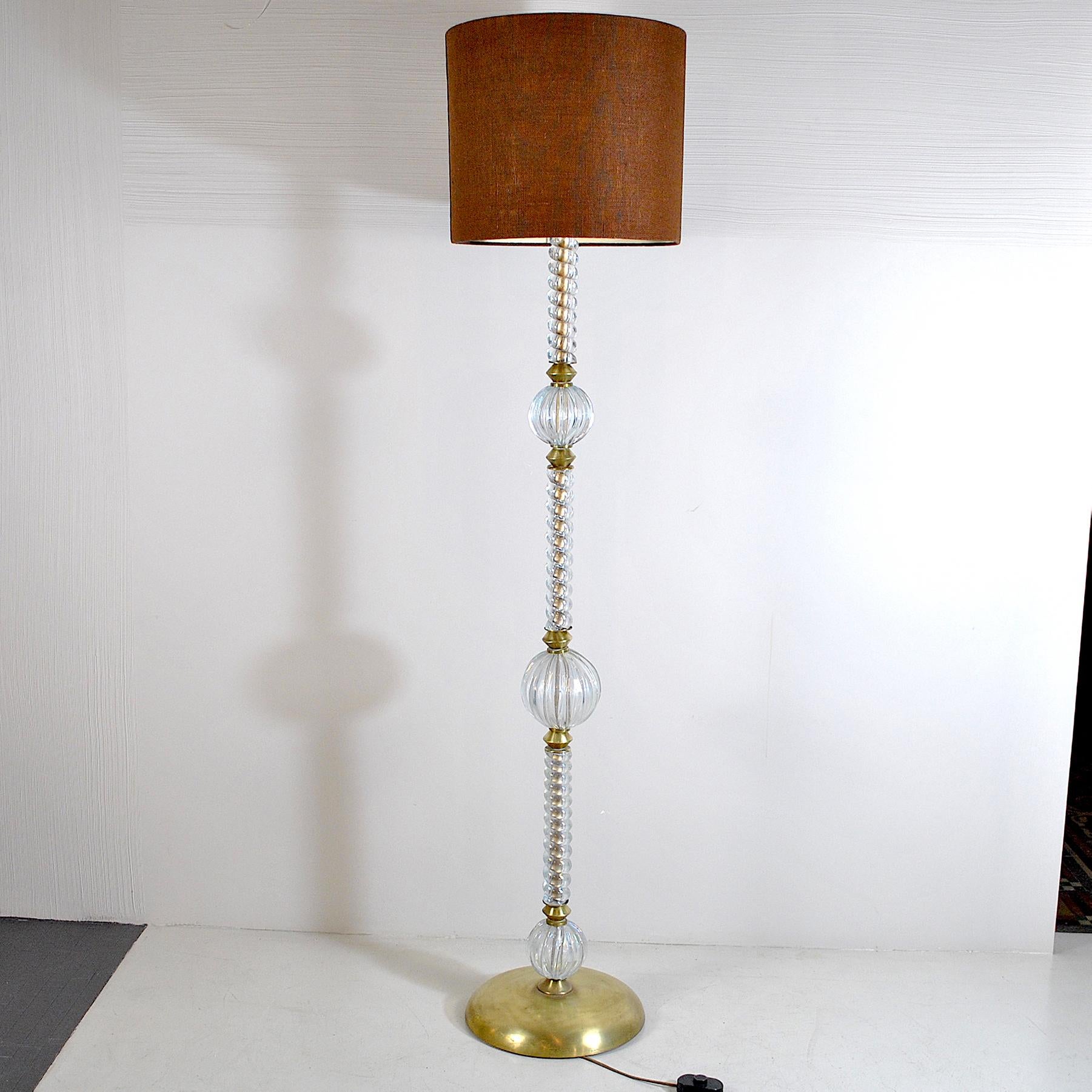 Italian Midcentury Floor Lamp by Barovier & Toso For Sale 3