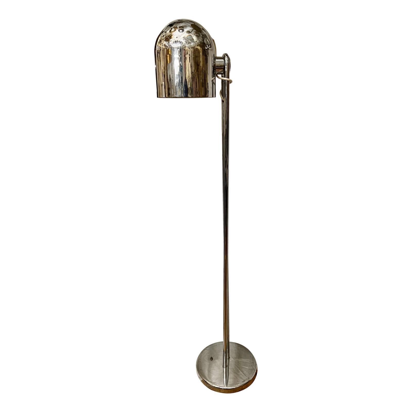 Chrome Italian Mid Century Floor Lamp