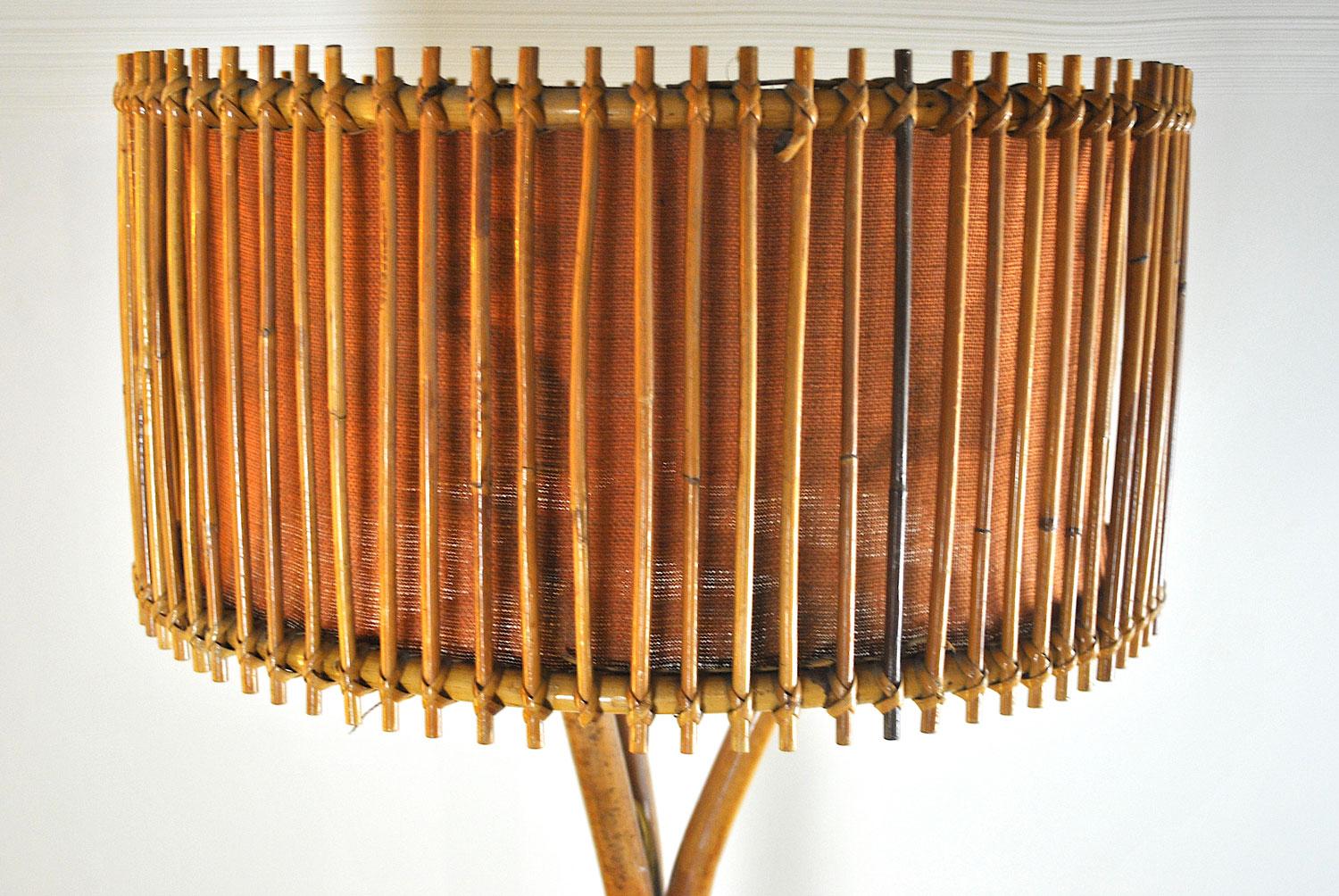 Italian Midcentury Floor Lamp in Bamboo 5