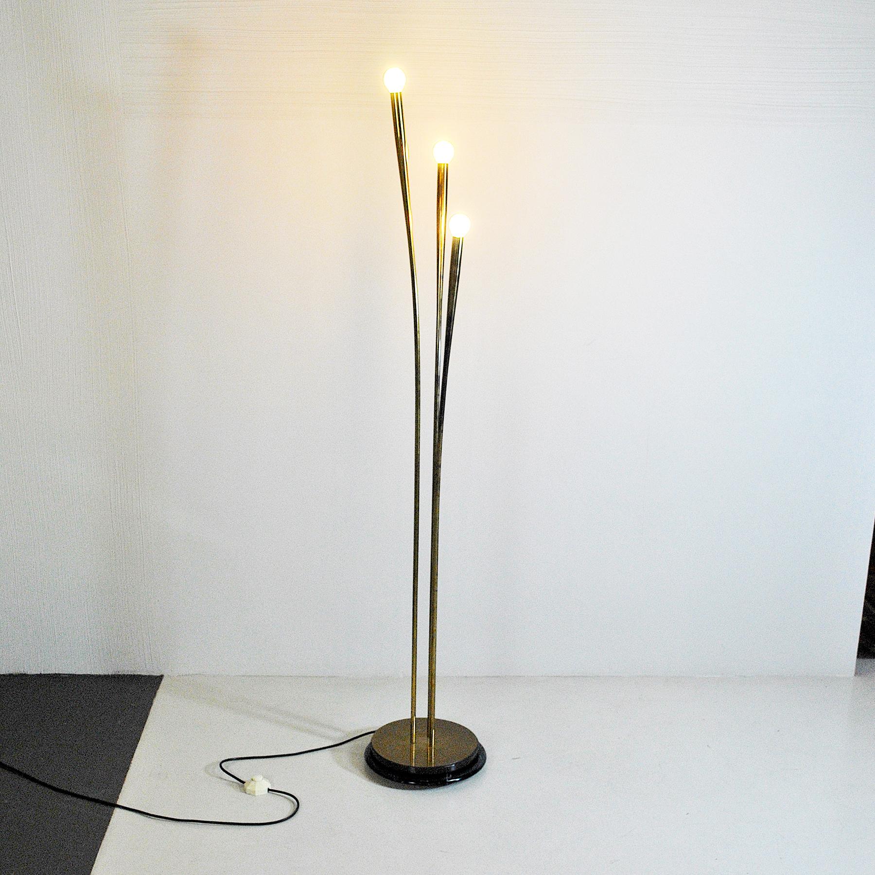 Italian Midcentury Floor Lamp in Brass from 1950s 1