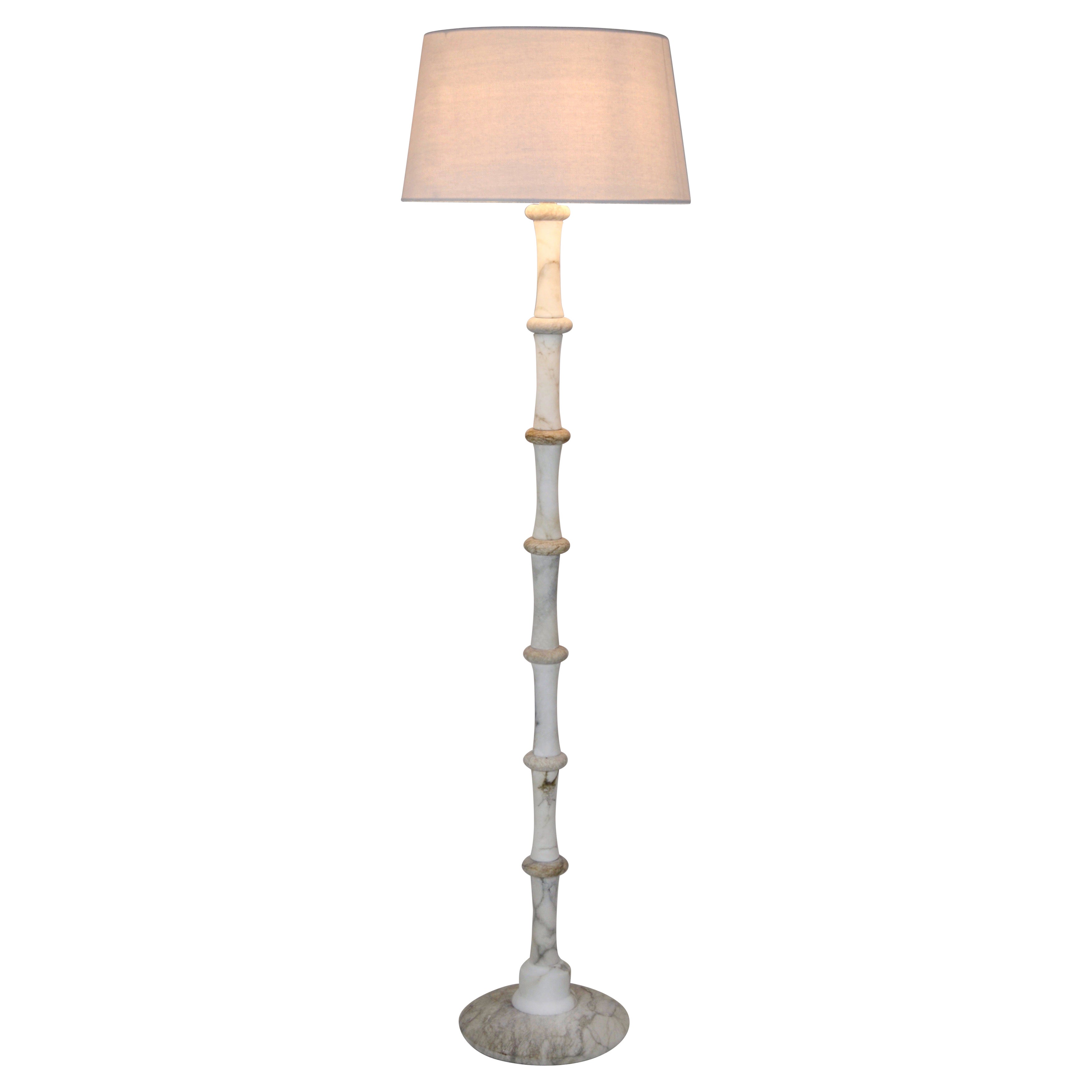 Italian mid century Floor Lamp in Marble - 1960s For Sale