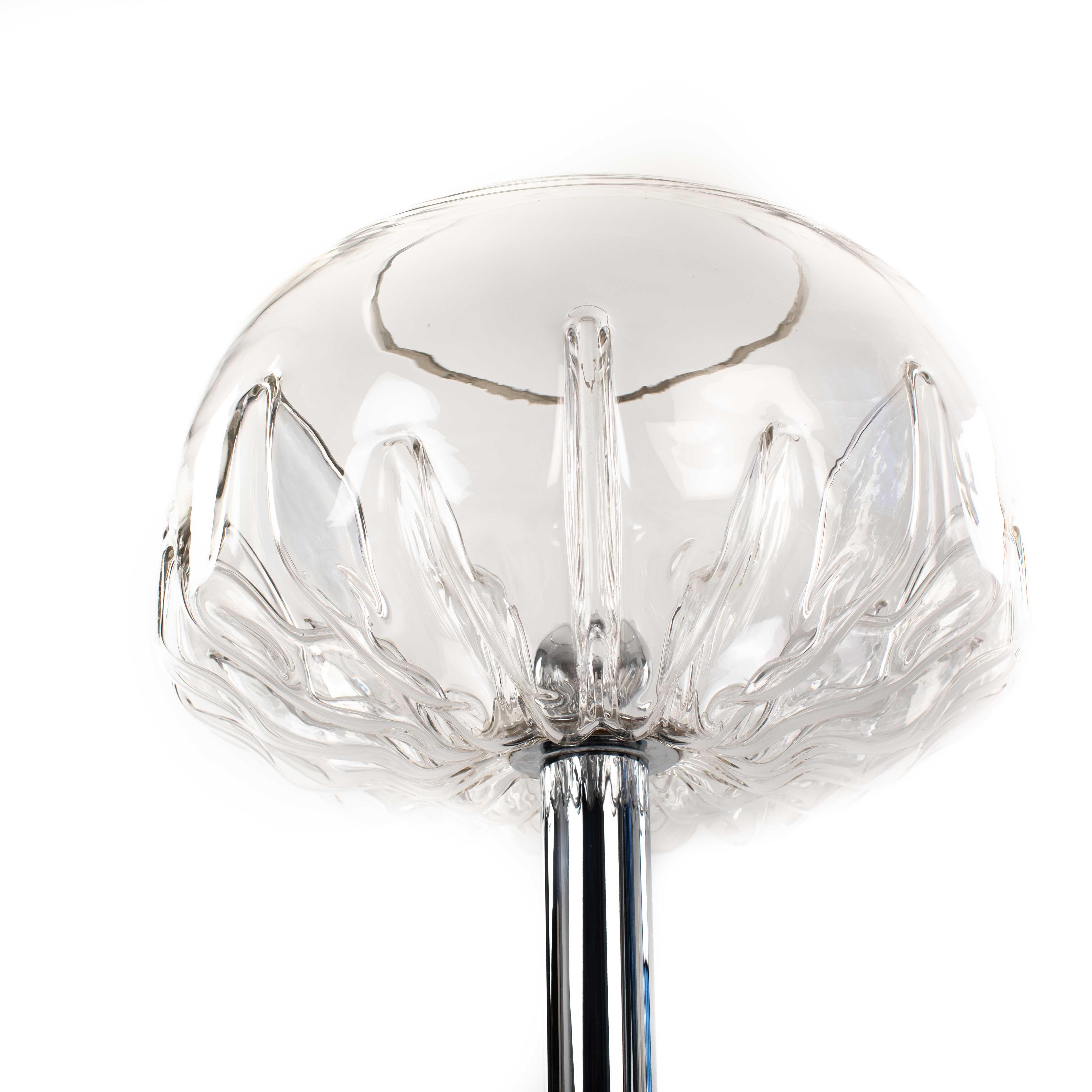 Metallo Lampada da terra italiana di metà secolo 