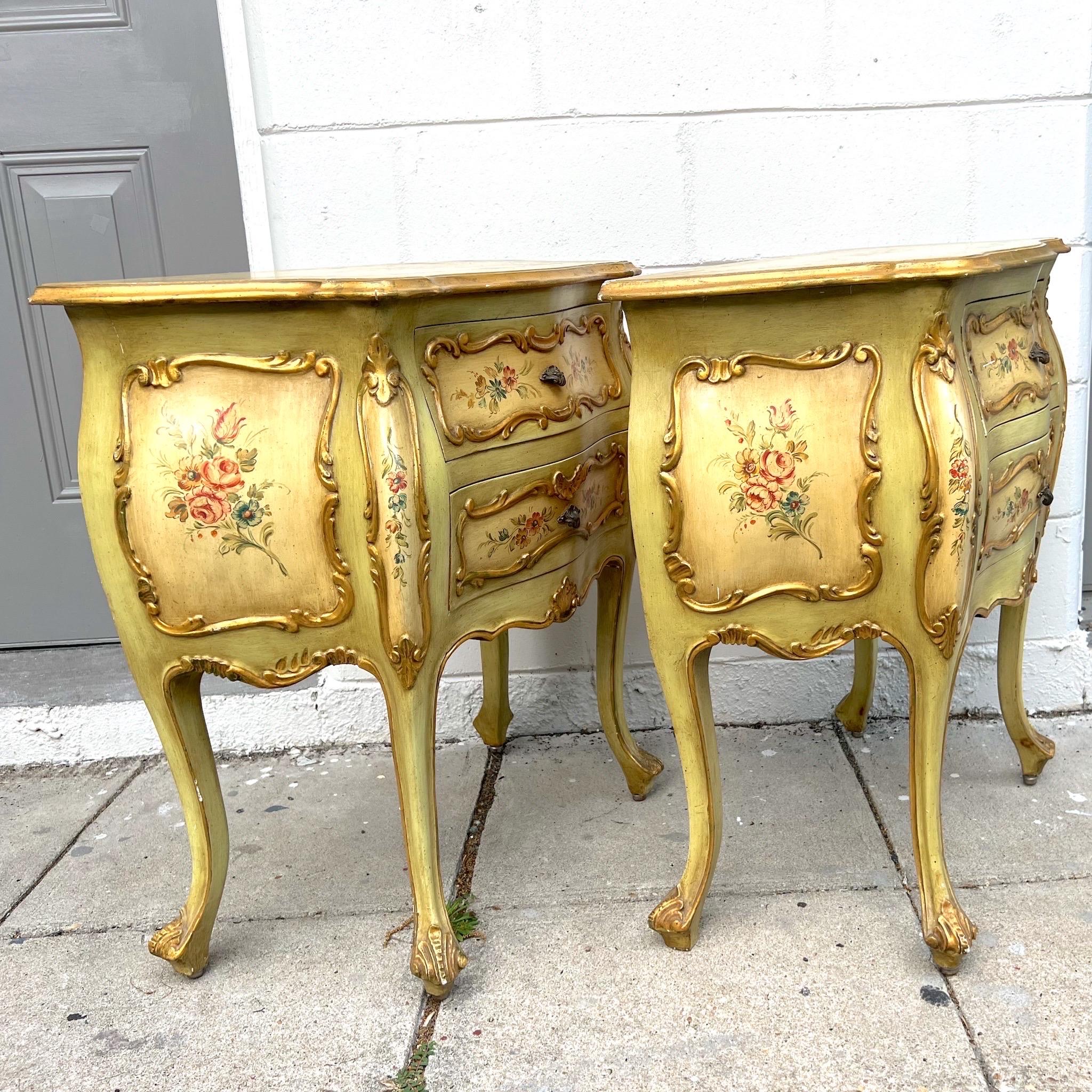 Mid-20th Century Italian Mid-Century Florentine Chests, a Pair