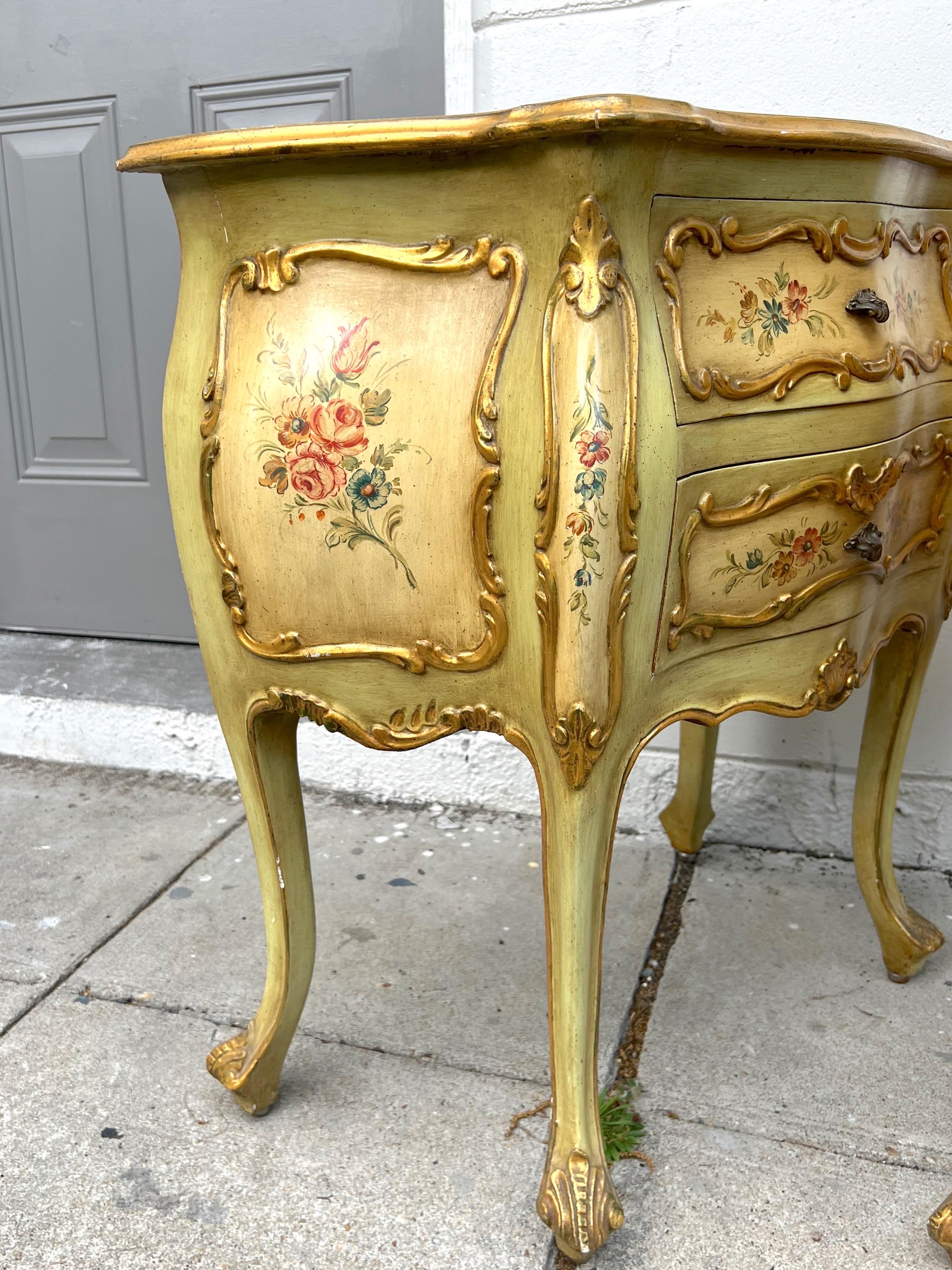 Italian Mid-Century Florentine Chests, a Pair 1