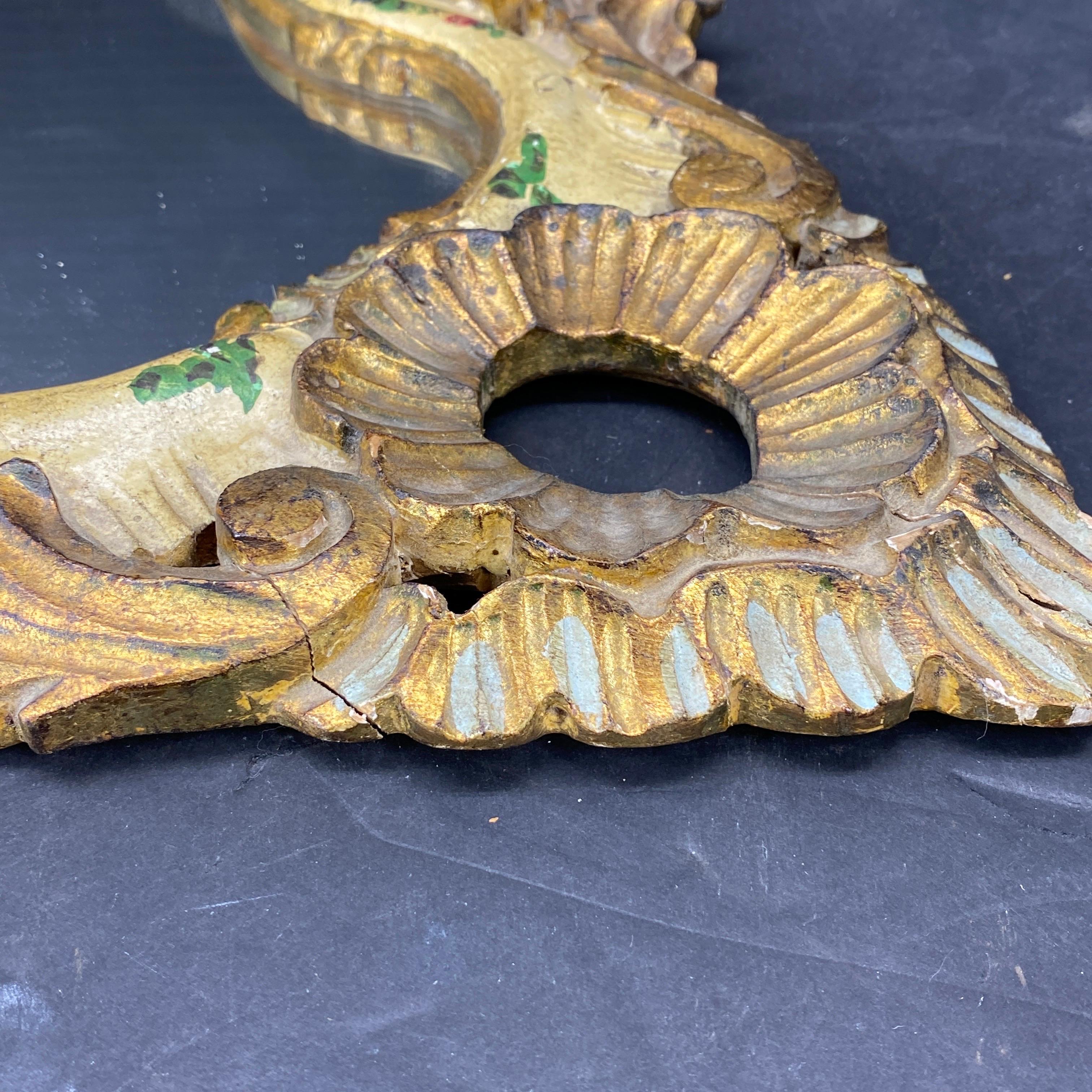 Specchio da parete in legno dorato, anni '50, Florentine, metà del secolo scorso in vendita 2