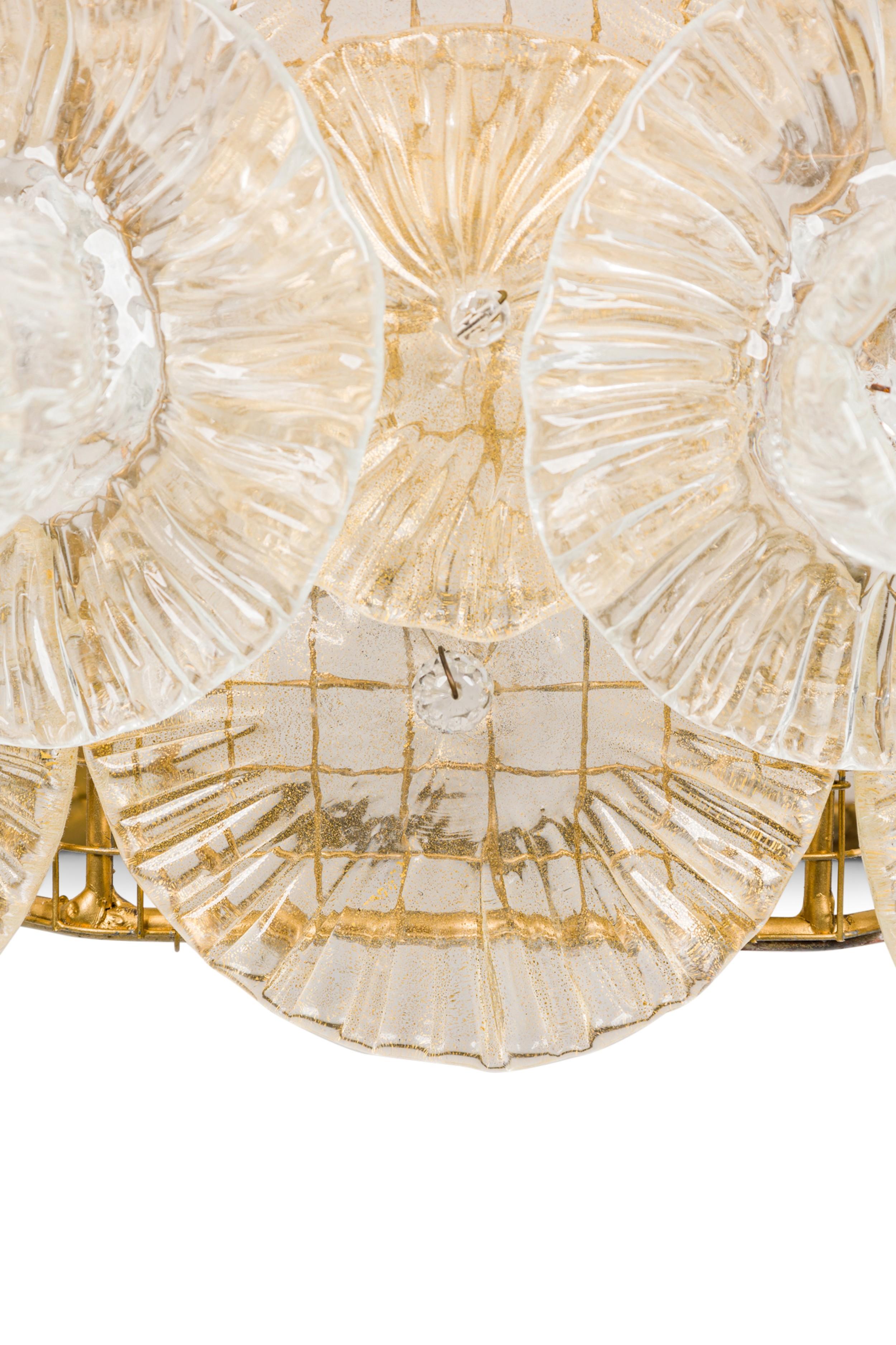 20th Century Italian Mid-Century Flower Murano Glass Wall Sconce For Sale