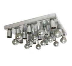Italian Mid Century Flush Mount Light Fixture Chandelier 13.75" x 13.75"