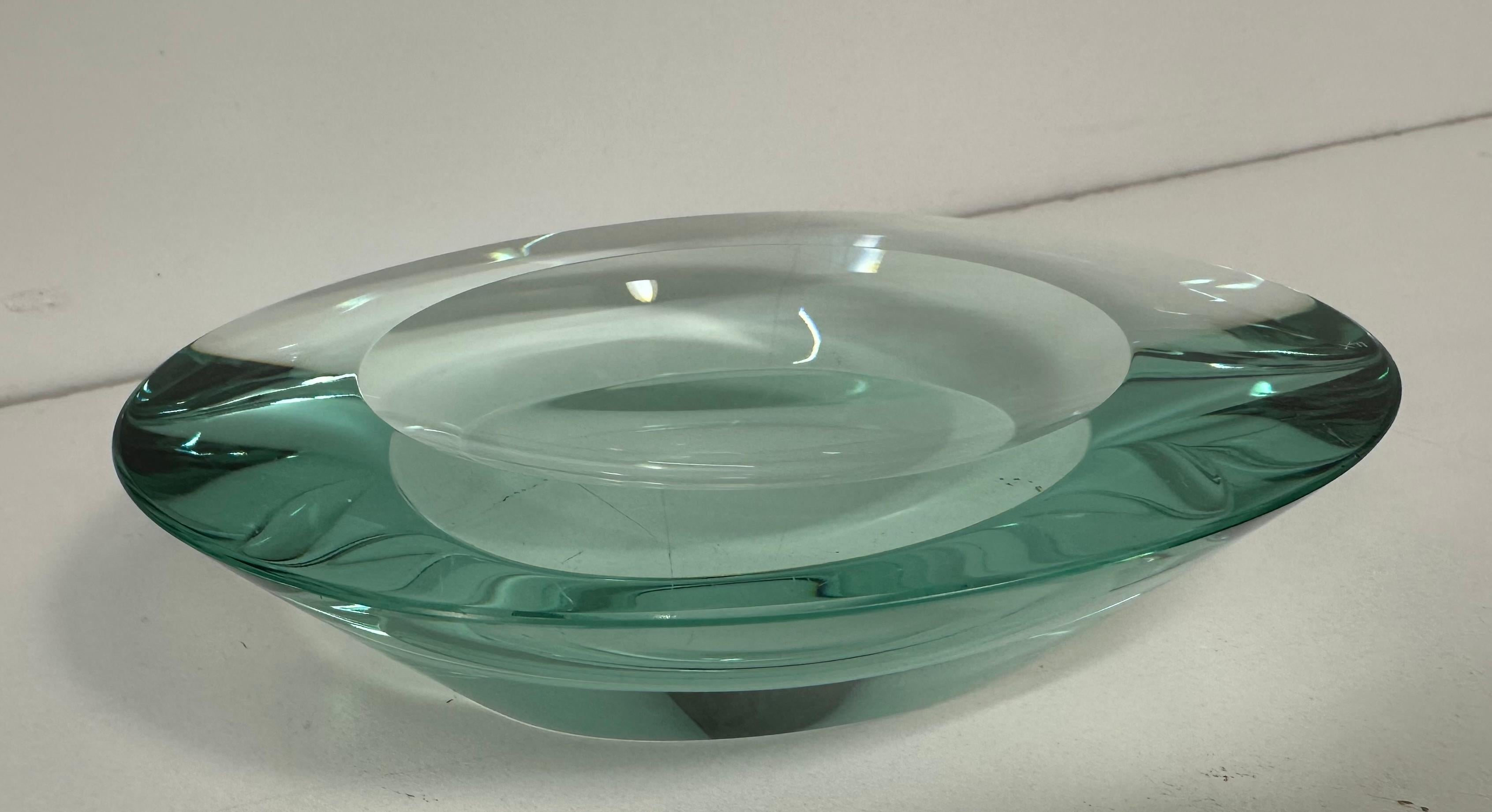 Italiano Svuotatasche in vetro di Fontana Arte, firmato FX, 1950s in vendita