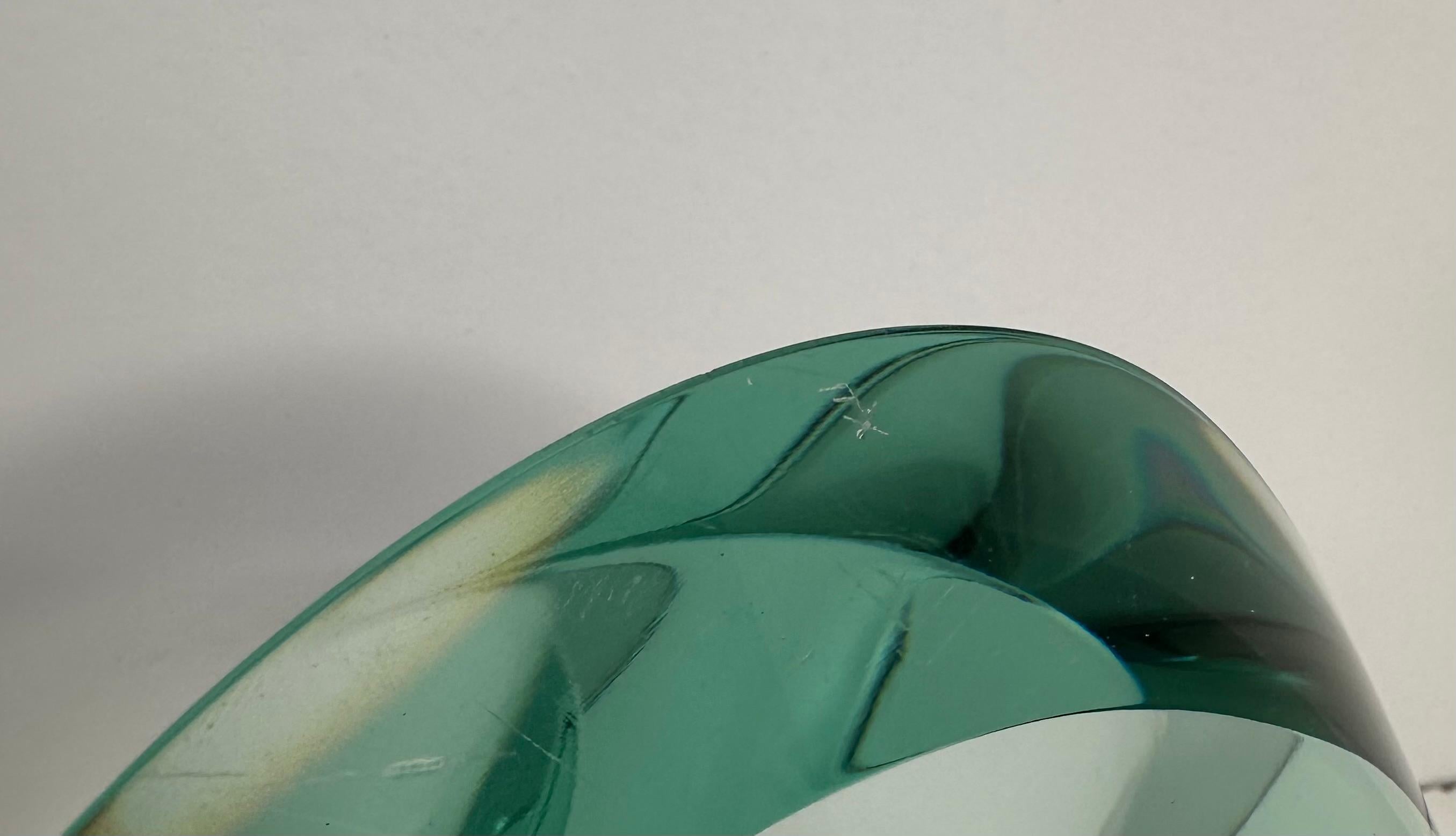 Svuotatasche in vetro di Fontana Arte, firmato FX, 1950s In condizioni buone in vendita a Meda, MB