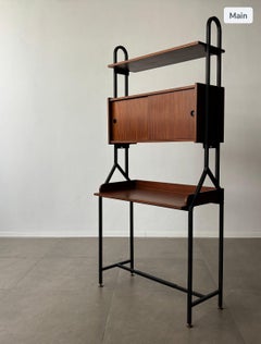 Italian mid century free-standing vertical desk bookcase, 1960s