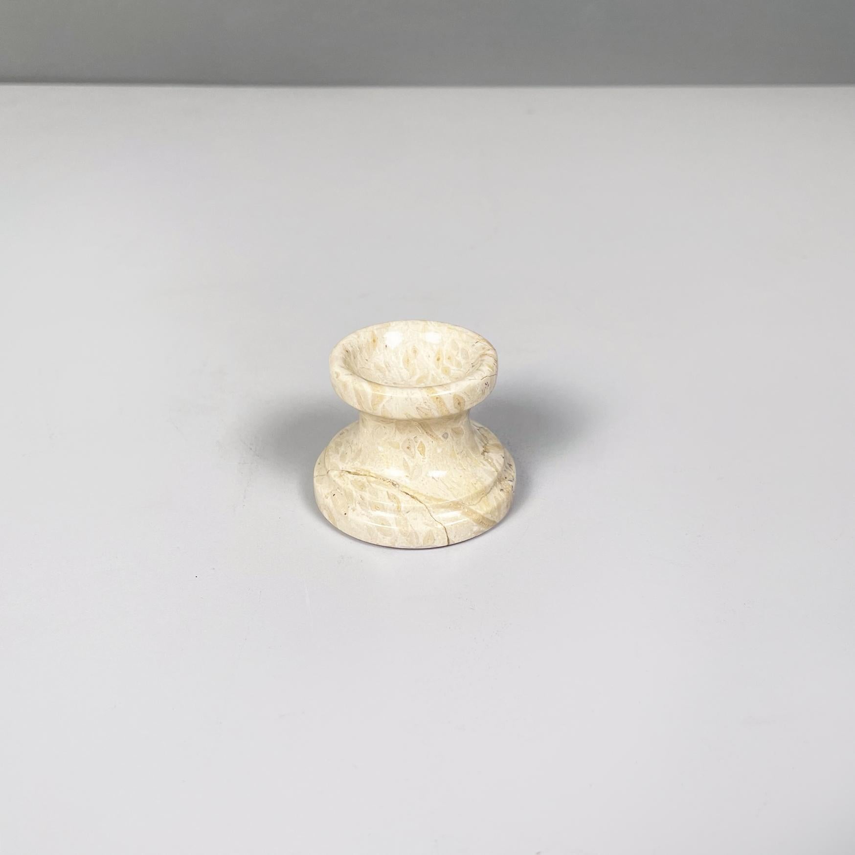 Italian Midcentury Geometric Spherical Sculpture in Beige Onyx Stone, 1960s 2