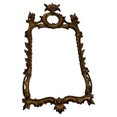 Italienischer vergoldeter geschnitzter Wandspiegel aus der Mitte des Jahrhunderts, 1950er Jahre