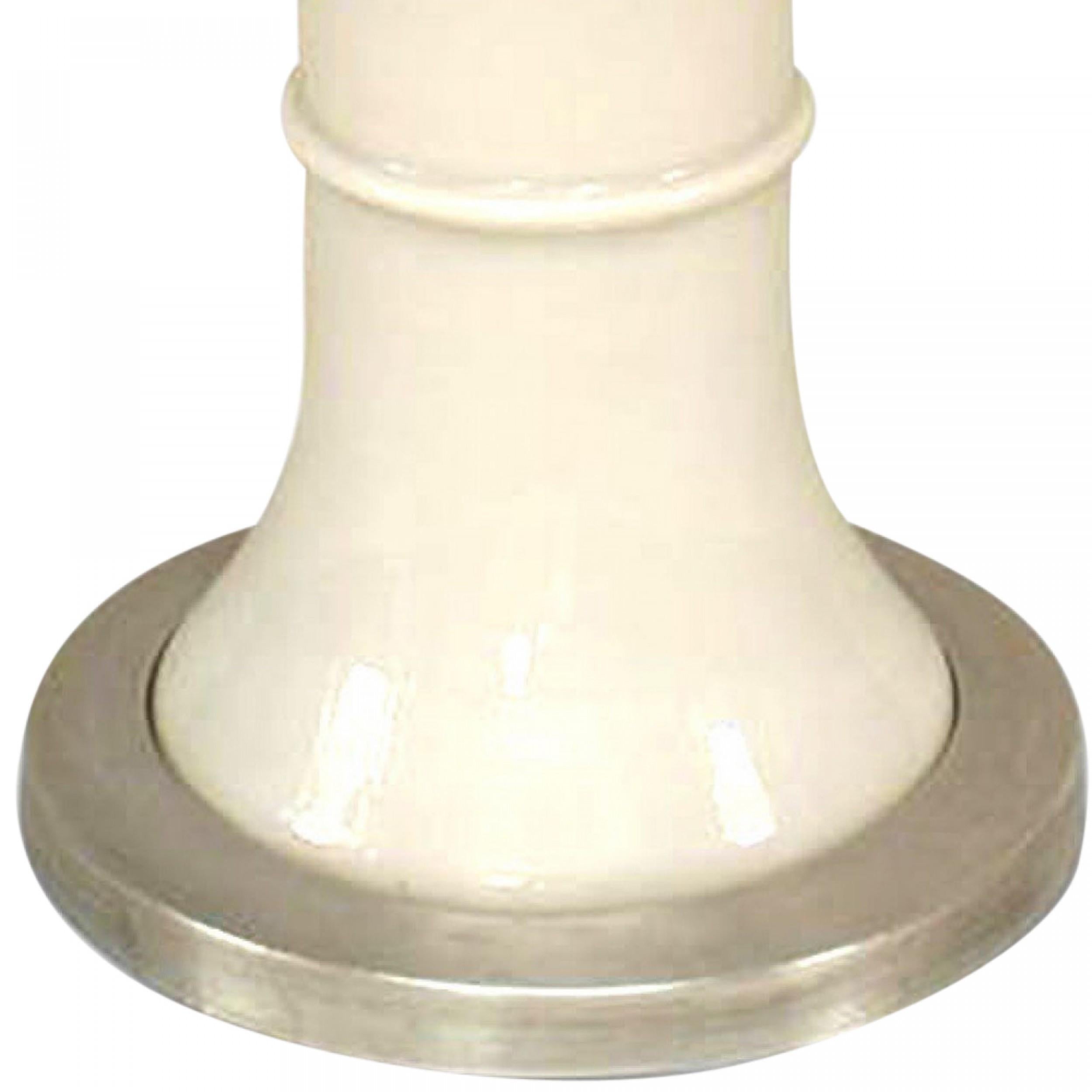 Hand-Crafted Italian Mid-Century Glass and Aluminum Floor Lamp For Sale