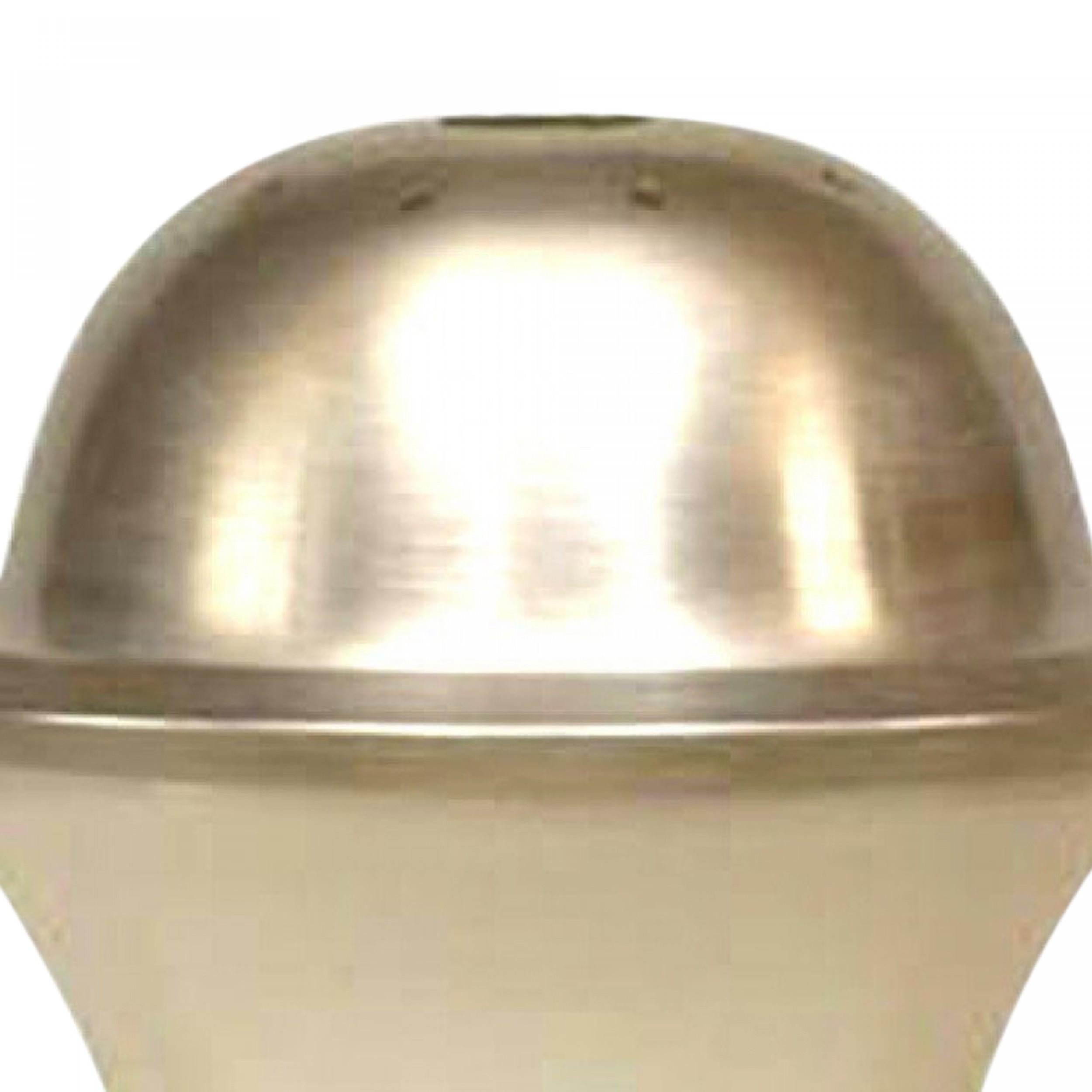 Italian Mid-Century Glass and Aluminum Floor Lamp In Good Condition For Sale In Queens, NY