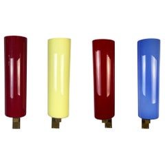 Applique italienne du milieu du siècle dernier en verre et laiton attribuée à Carlo Mollino, années 1960