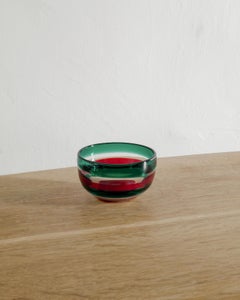 Italian Mid Century Glass Bowl by Fulvio Bianconi For Venini Italy, 1950s