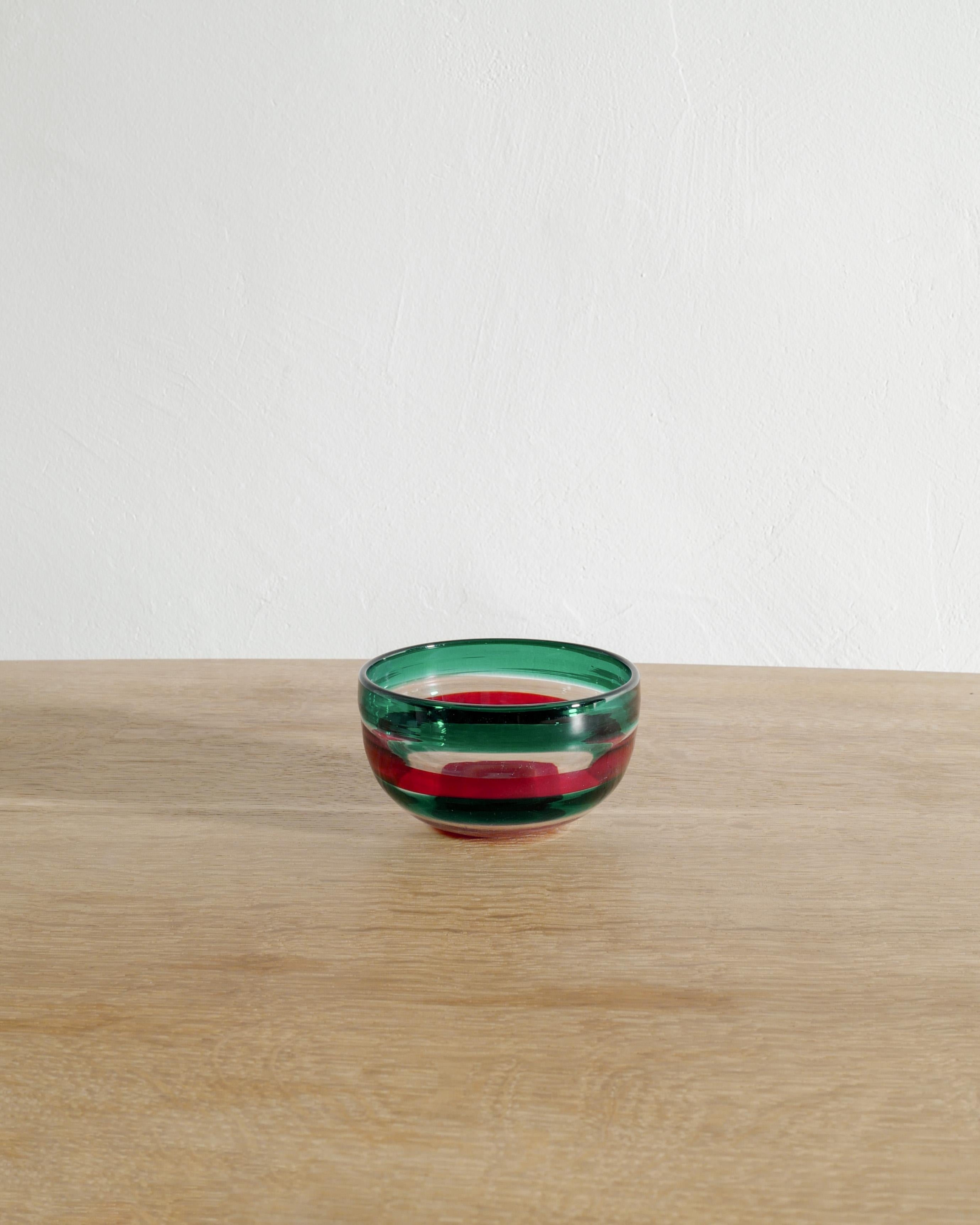 Mid-Century Modern Bol en verre italien du milieu du siècle par Fulvio Bianconi pour Venini Italie, années 1950 en vente