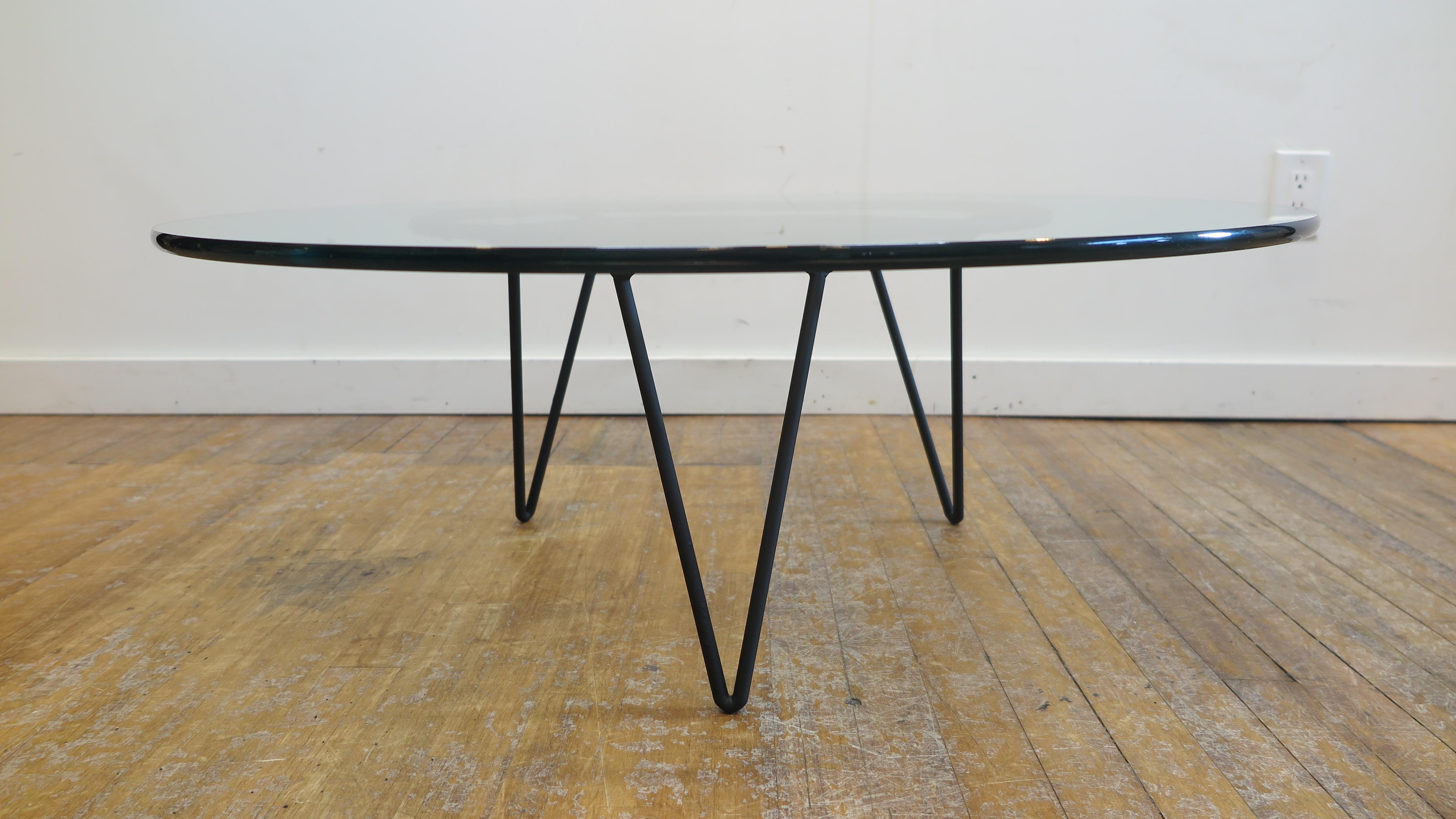 Italian Mid-Century Modern Glass Cocktail Table In Good Condition In New York, NY