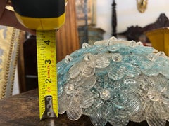 Italienische Mid Century Glasblume Flush Mount