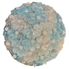 Italienische Mid Century Glasblume Flush Mount
