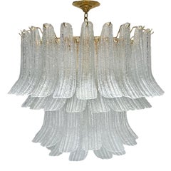 Italian Mid Century Glass Light Fixture