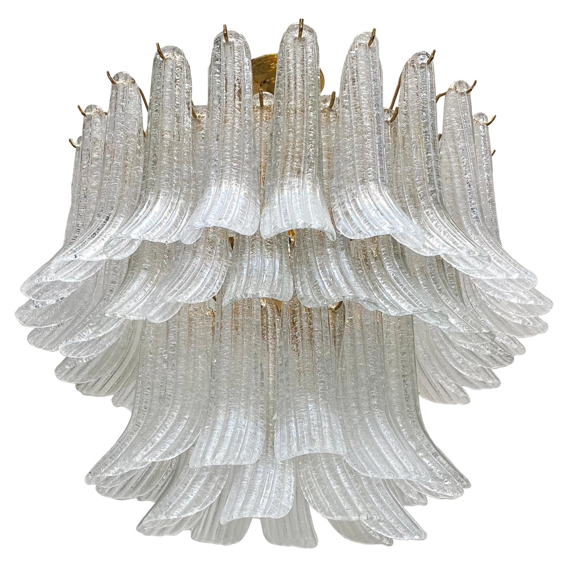 Italian Mid Century Glass Light Fixture