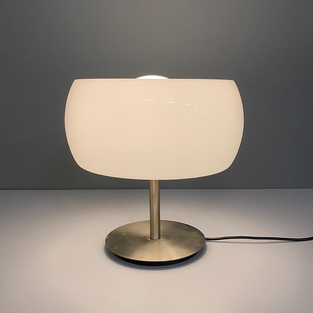 Italian Midcentury Glass Metal Erse Table Lamp by Magistretti for Artemide 1960 7