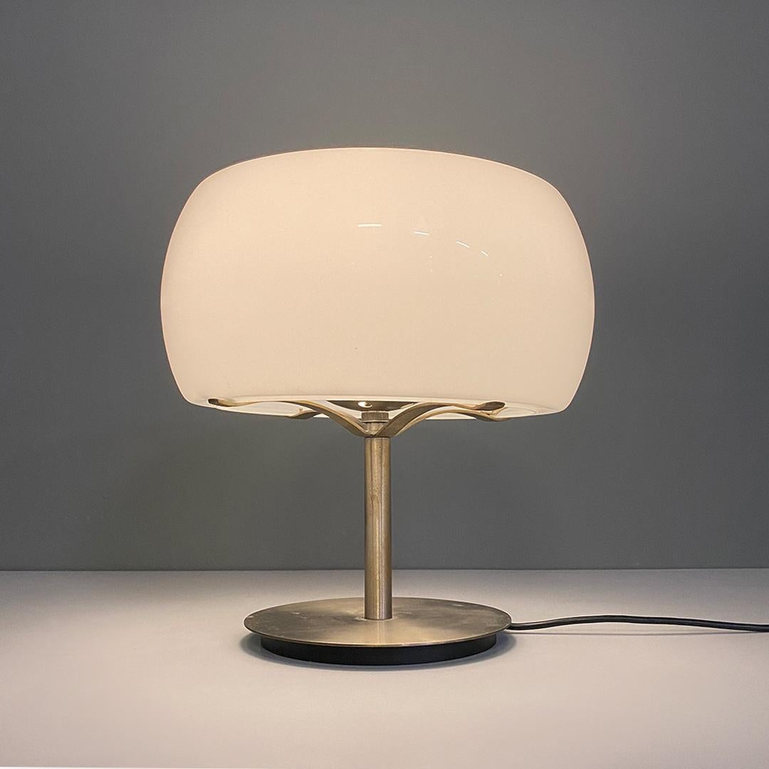 Italian Midcentury Glass Metal Erse Table Lamp by Magistretti for Artemide 1960 8