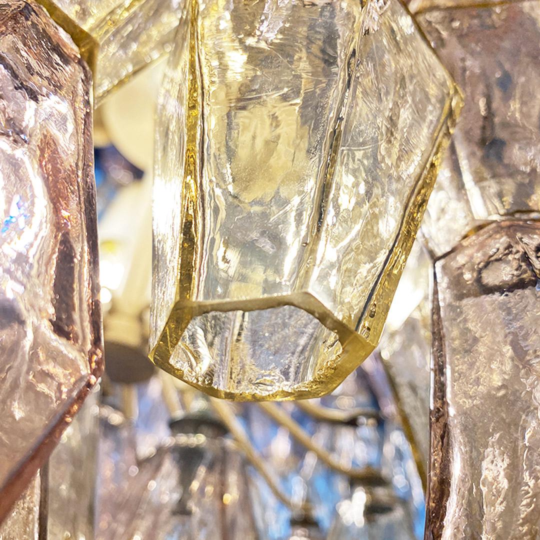 Italian mid century glass Poliedri chandelier by Carlo Scarpa for Venini, 1958 7