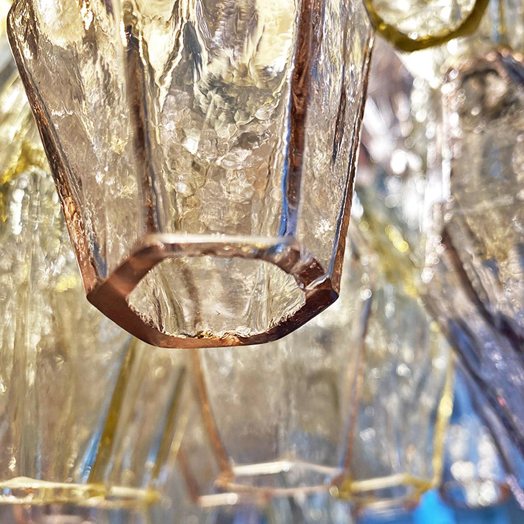 Italian mid century glass Poliedri chandelier by Carlo Scarpa for Venini, 1958 8
