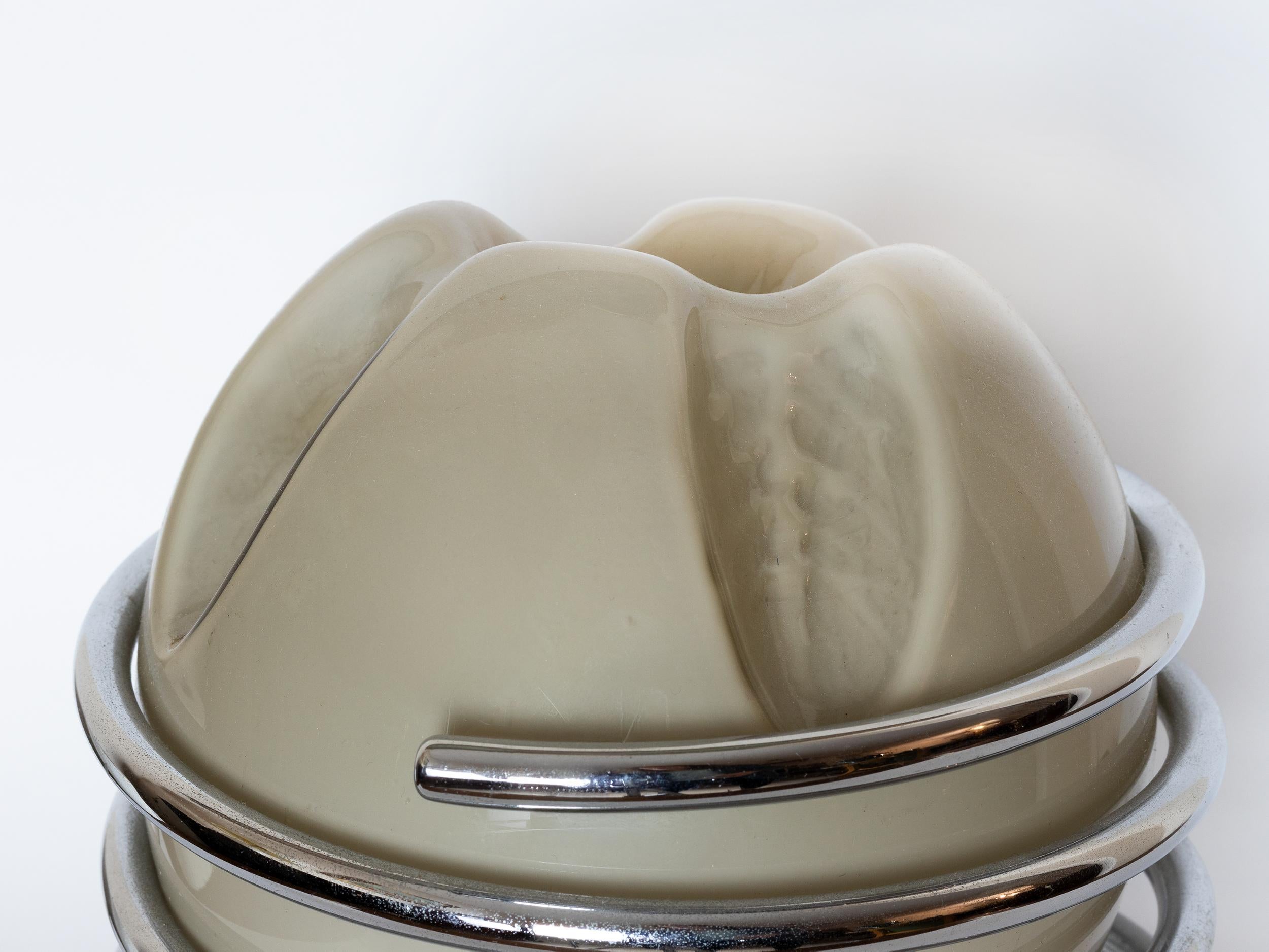 Lampe de table en verre italienne du milieu du siècle, 20e siècle en vente 4