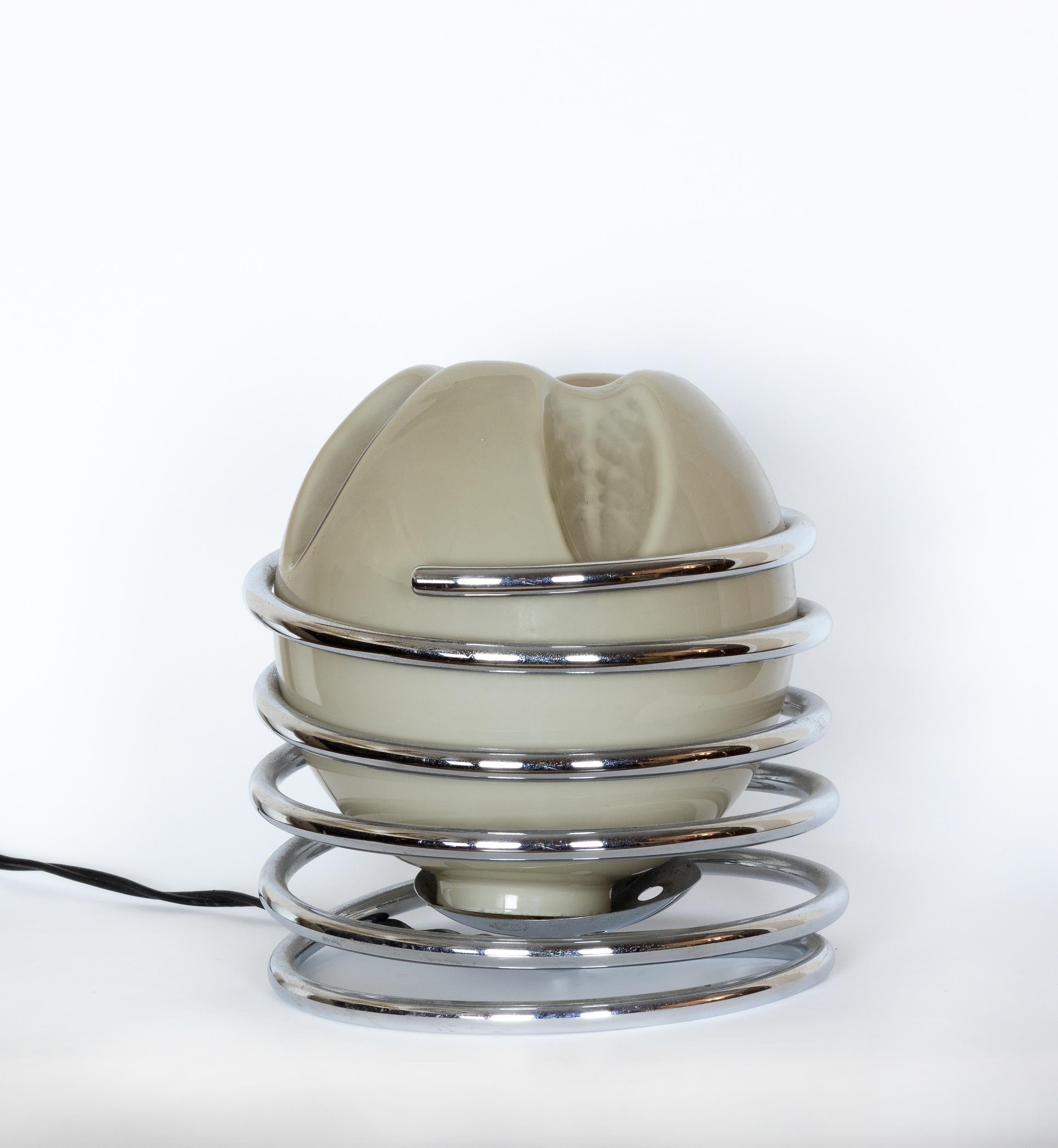 Lampe de table en verre italienne du milieu du siècle, 20e siècle en vente 6