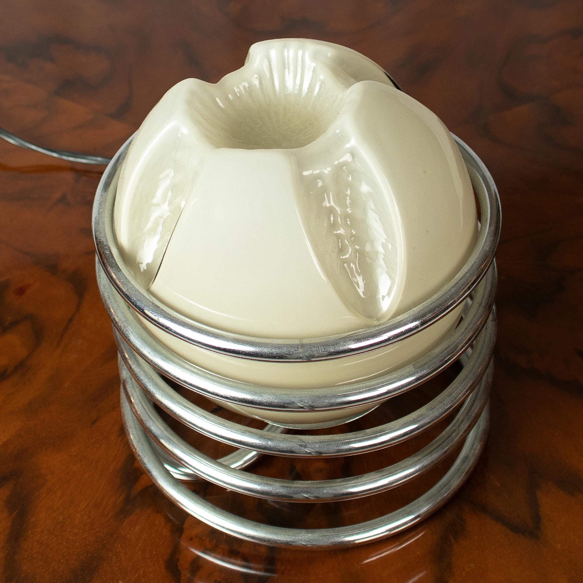 20ième siècle Lampe de table en verre italienne du milieu du siècle, 20e siècle en vente