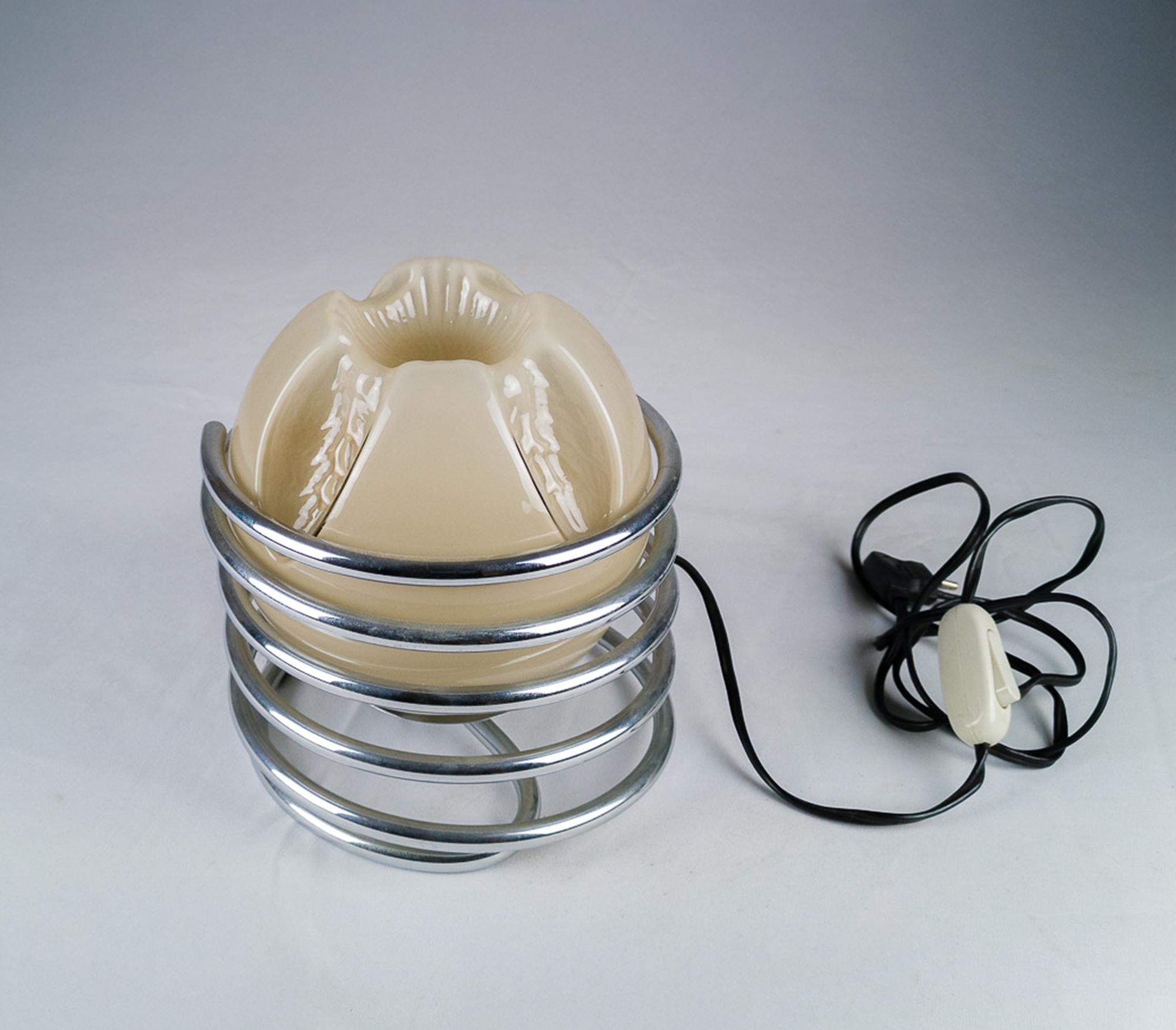 Lampe de table en verre italienne du milieu du siècle, 20e siècle en vente 2