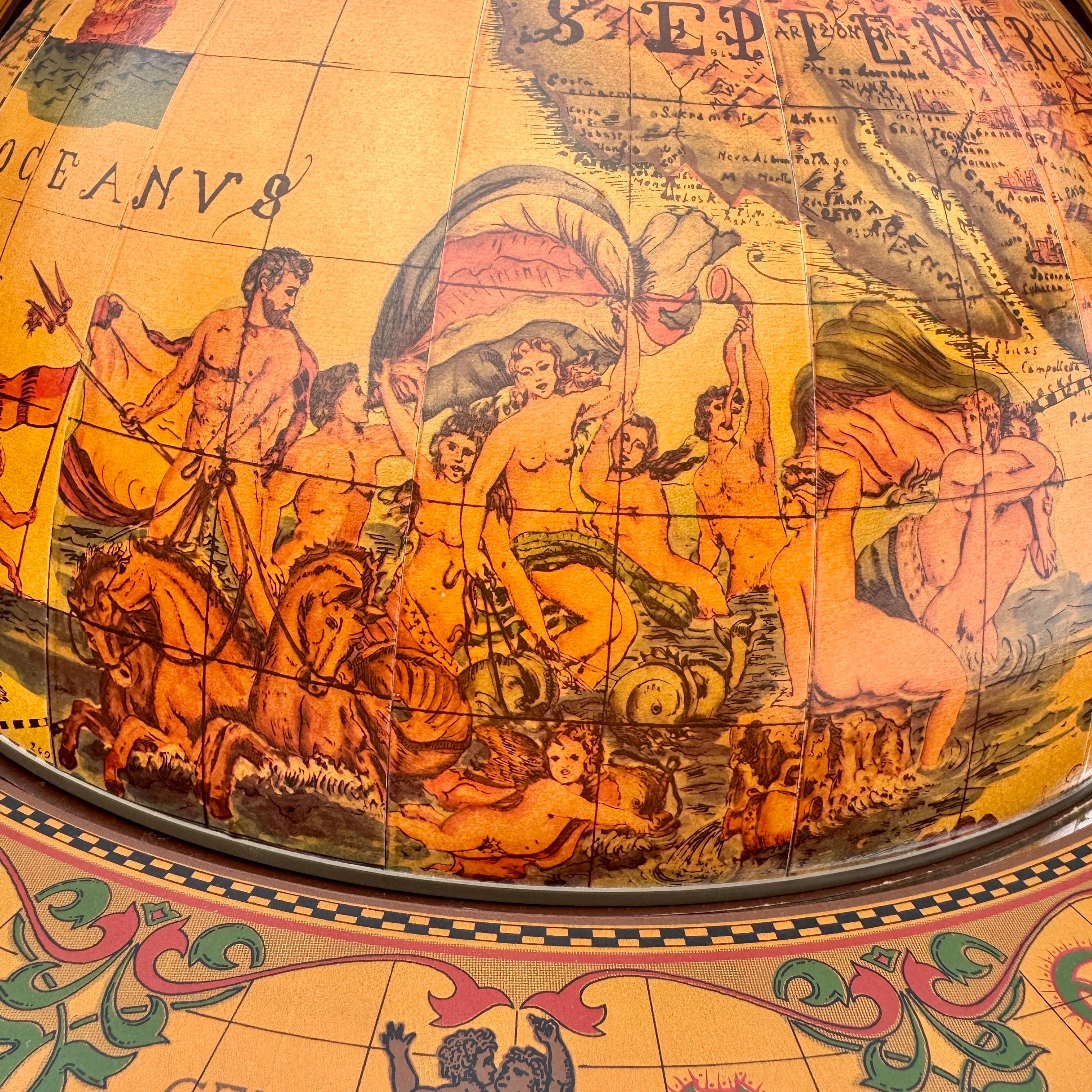 Italian Mid-Century Globe Zodiac Bar Cart  For Sale 7