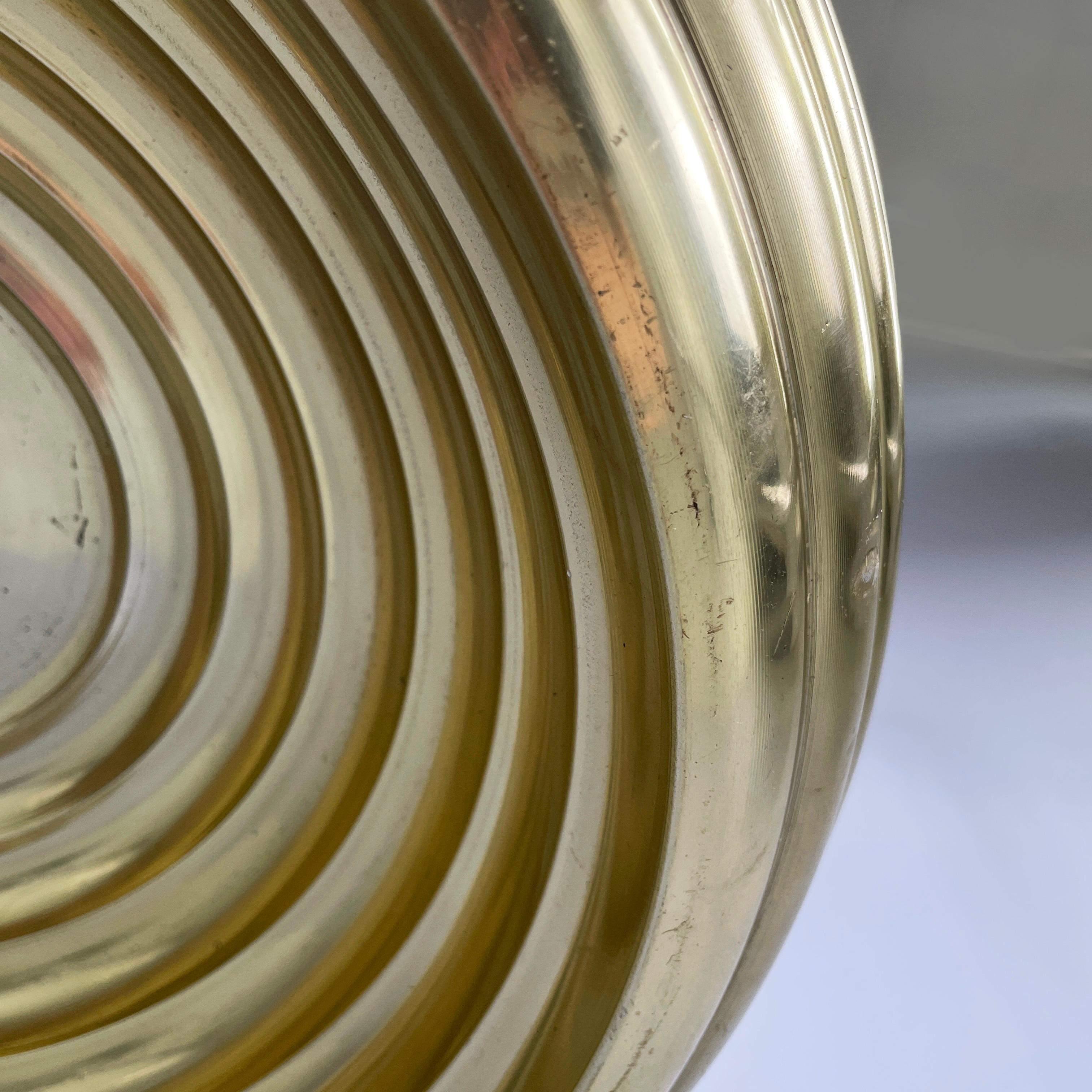 Italian mid-century gold Chandelier Splugen Brau  by Castiglioni for Flos, 1960s For Sale 7