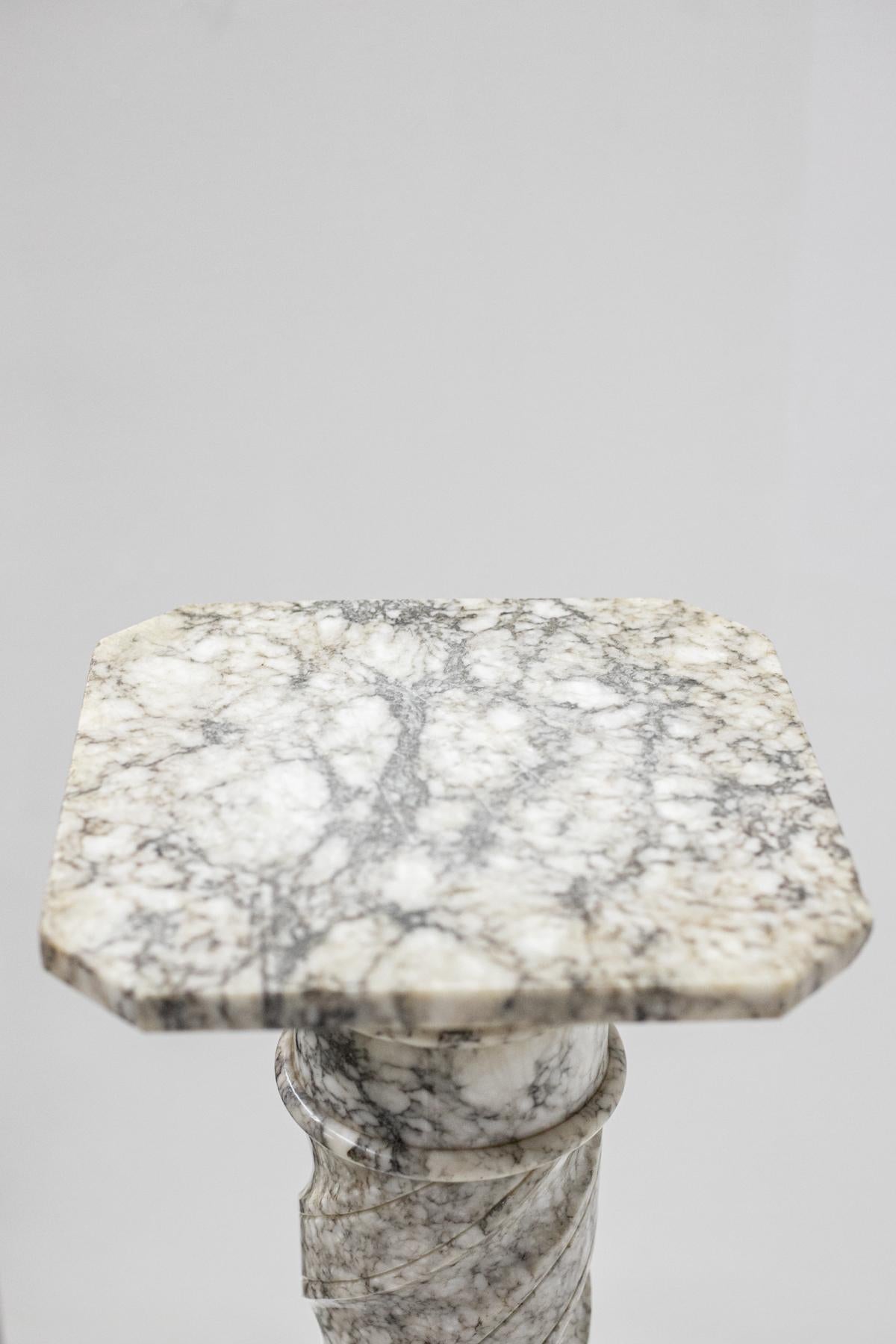Italian Mid-Century Gray Marble Column For Sale 1