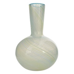 Italian Mid-Century Green Art Glass Bud Vase